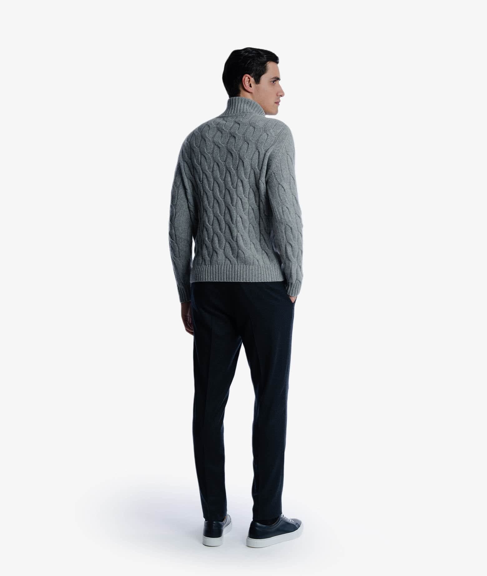 Shop Larusmiani Turtleneck Sweater Col Du Pillon Sweater In Lightgray