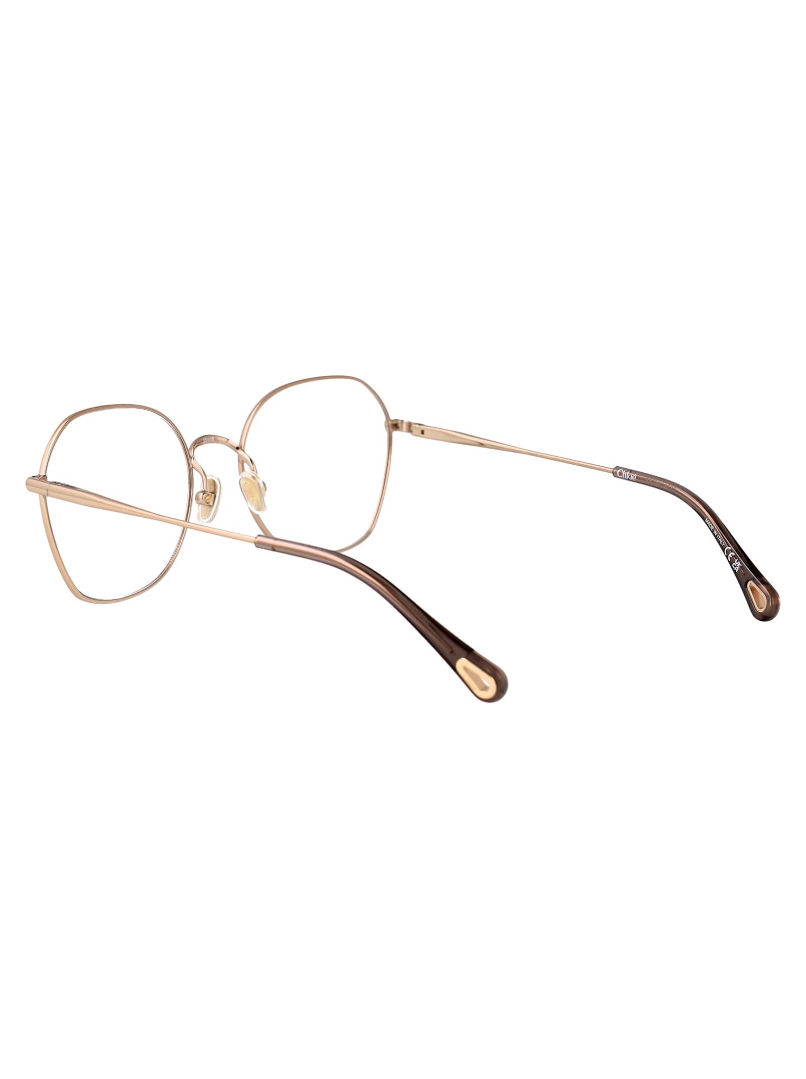 Chloé Ch0320o Glasses In Gold-gold-transparent
