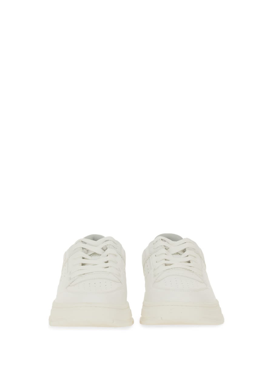 Hugo Boss Perforated-panel Sneakers In White