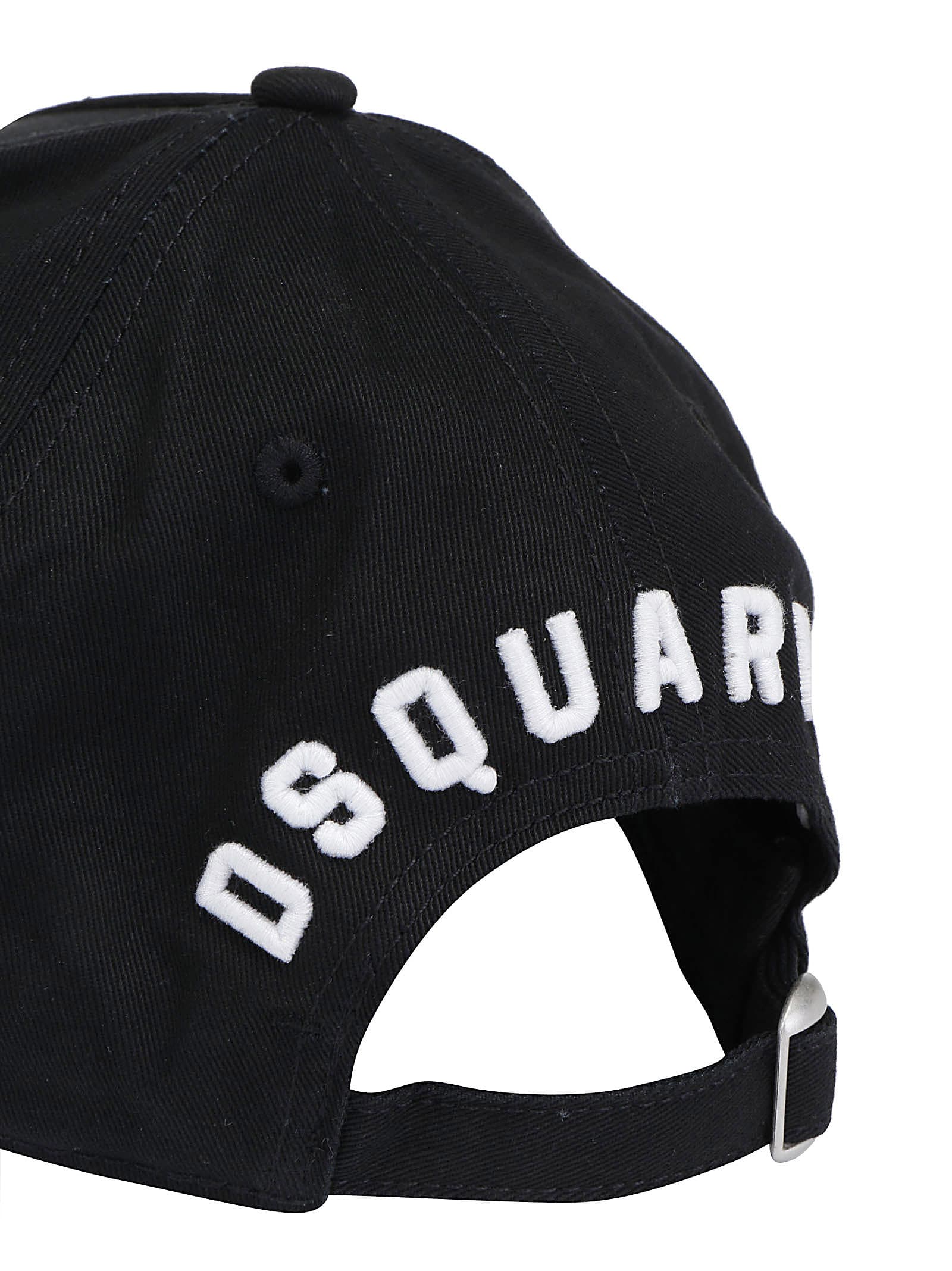 Shop Dsquared2 Baseball Hat In Nero Bianco