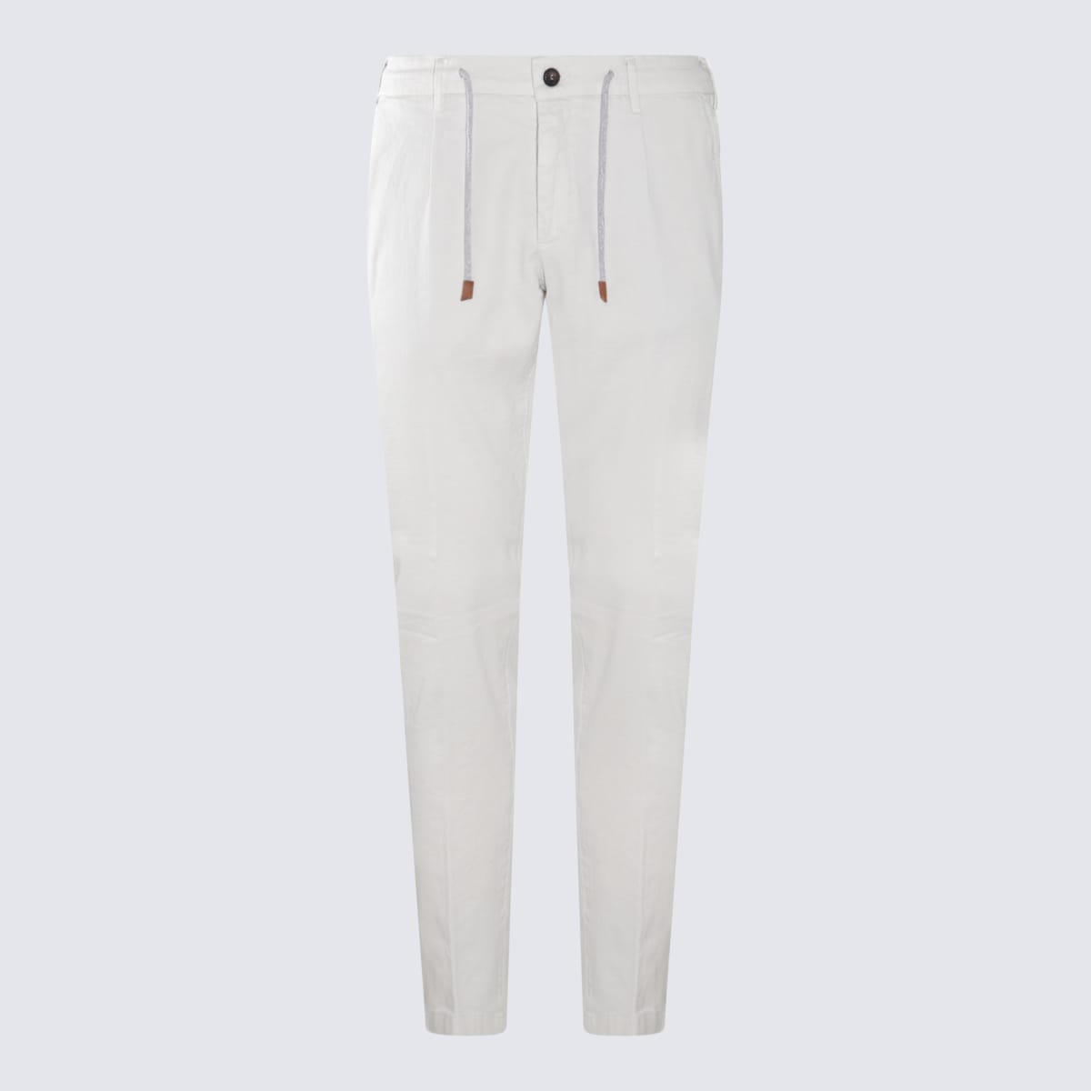 Shop Eleventy White Cotton Pants