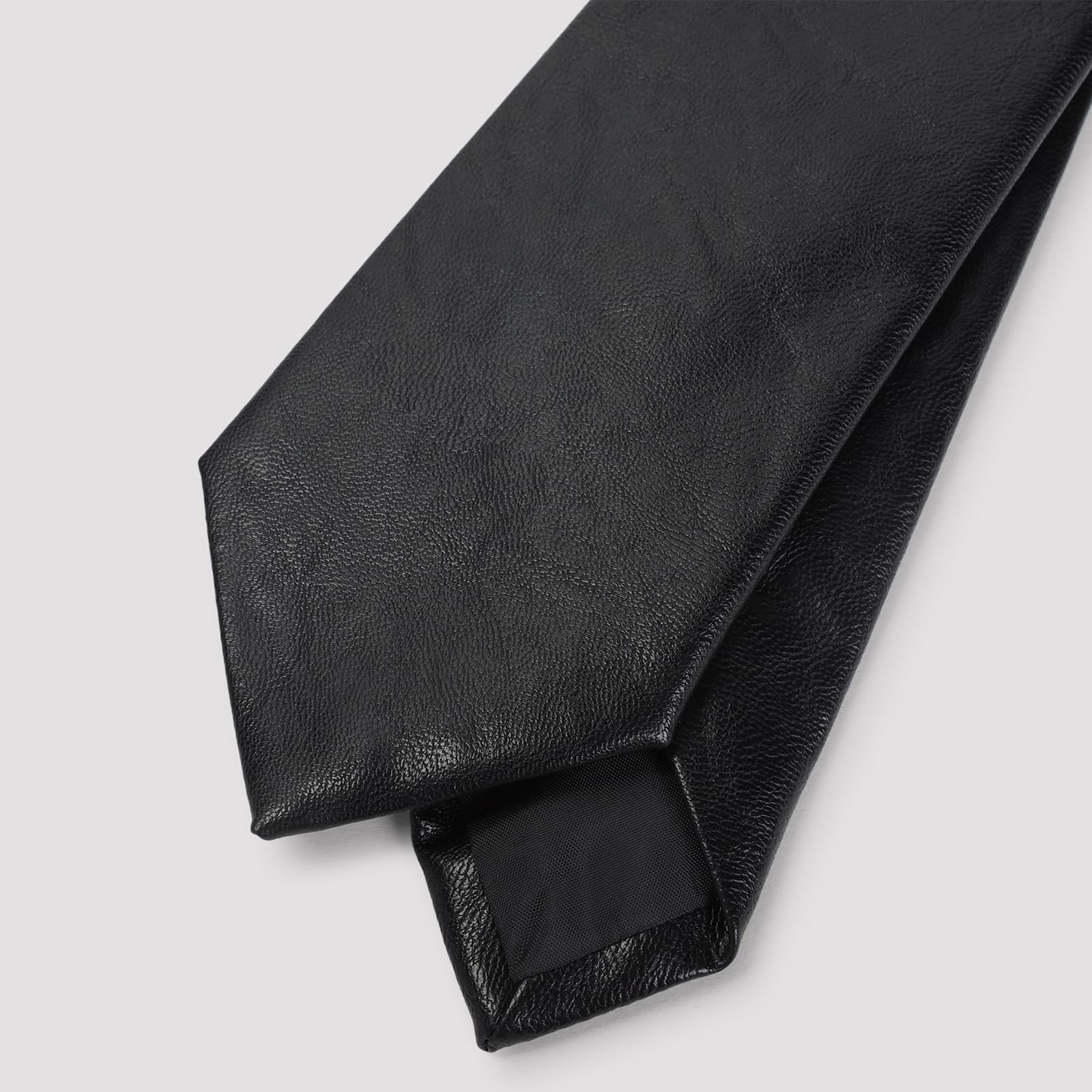 Our Legacy Textured Finish Tie Traditional Shape In Black