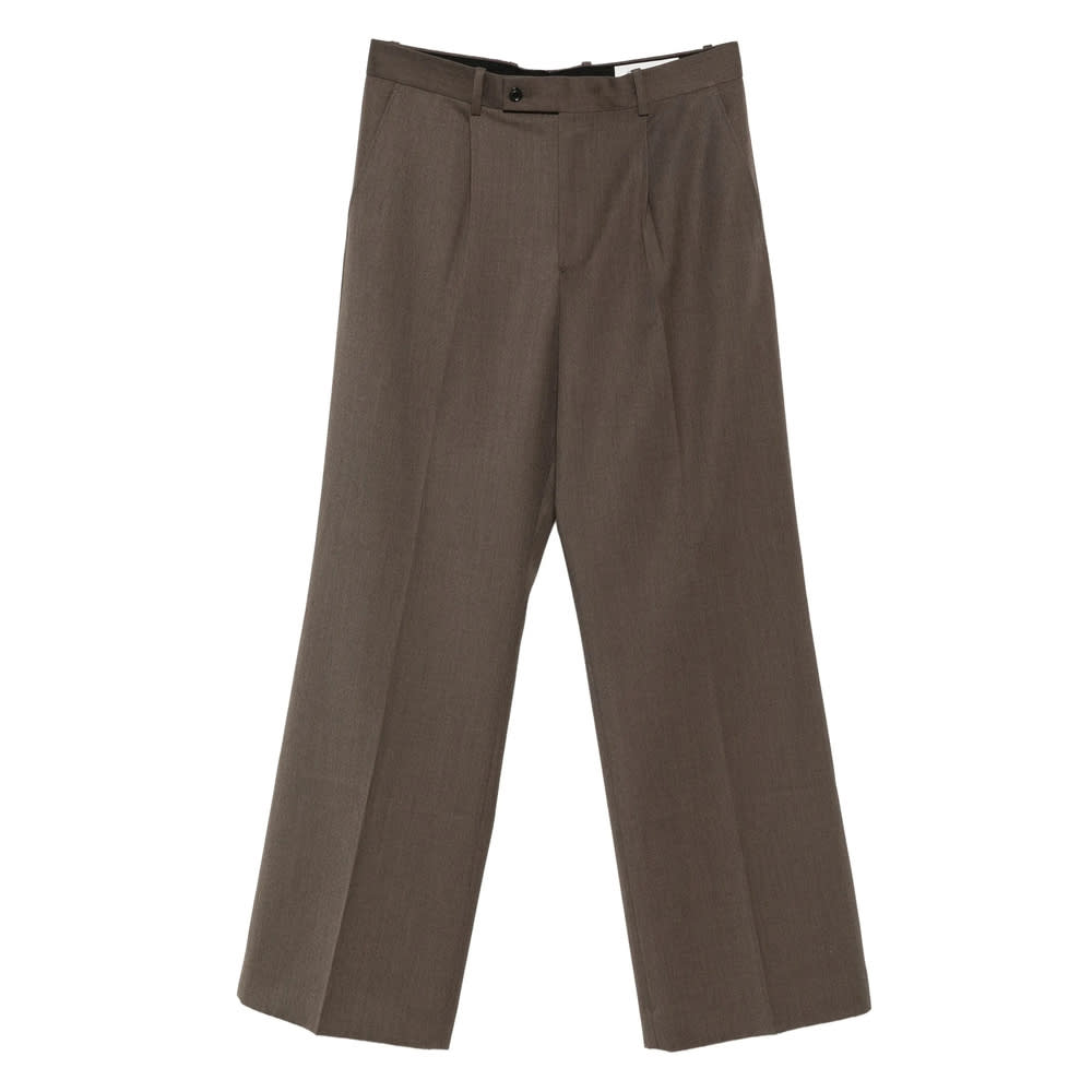 Tonywack Pleated Pants In Brown
