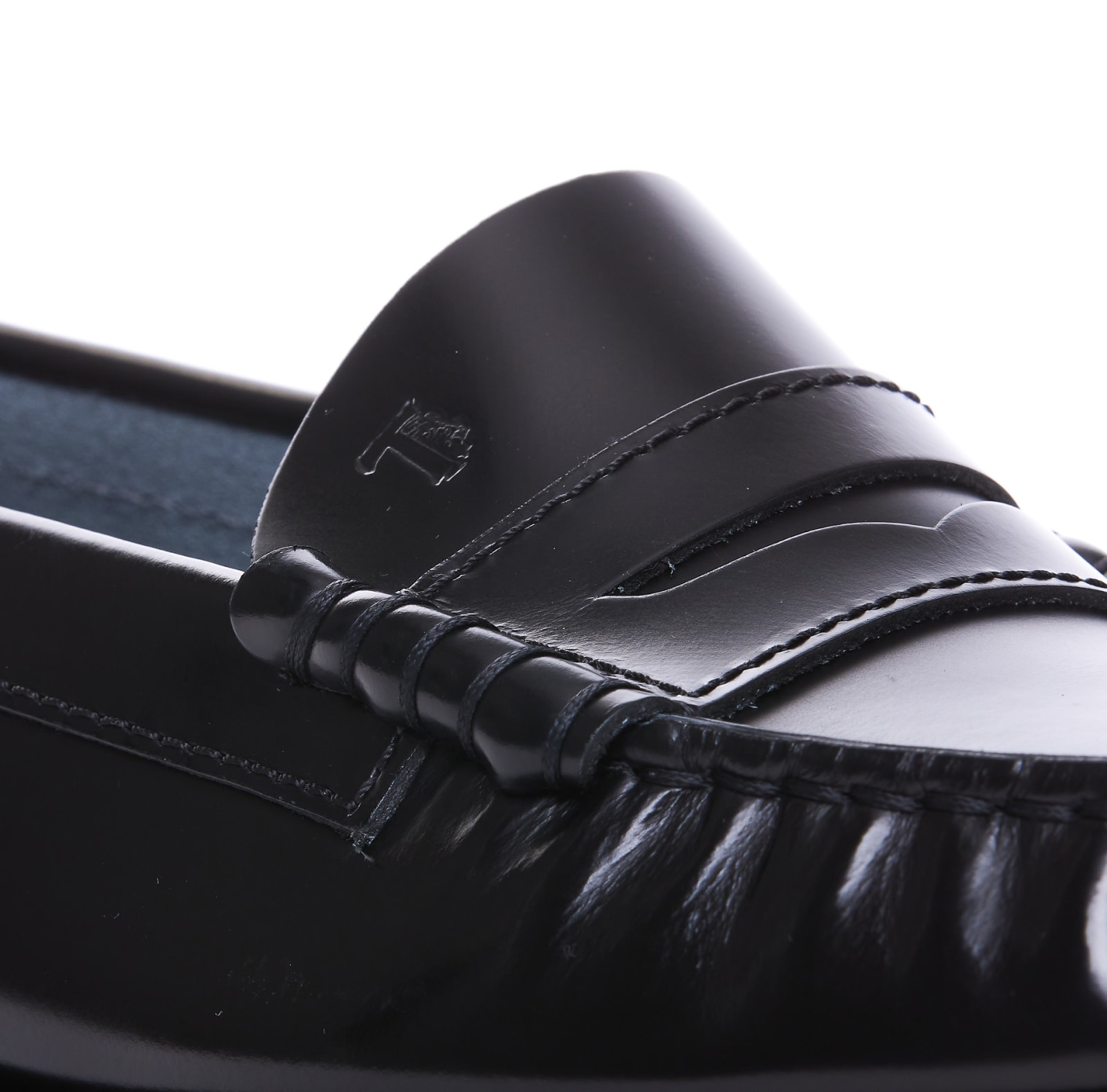 Shop Tod's Leather Loafers Tods In Black