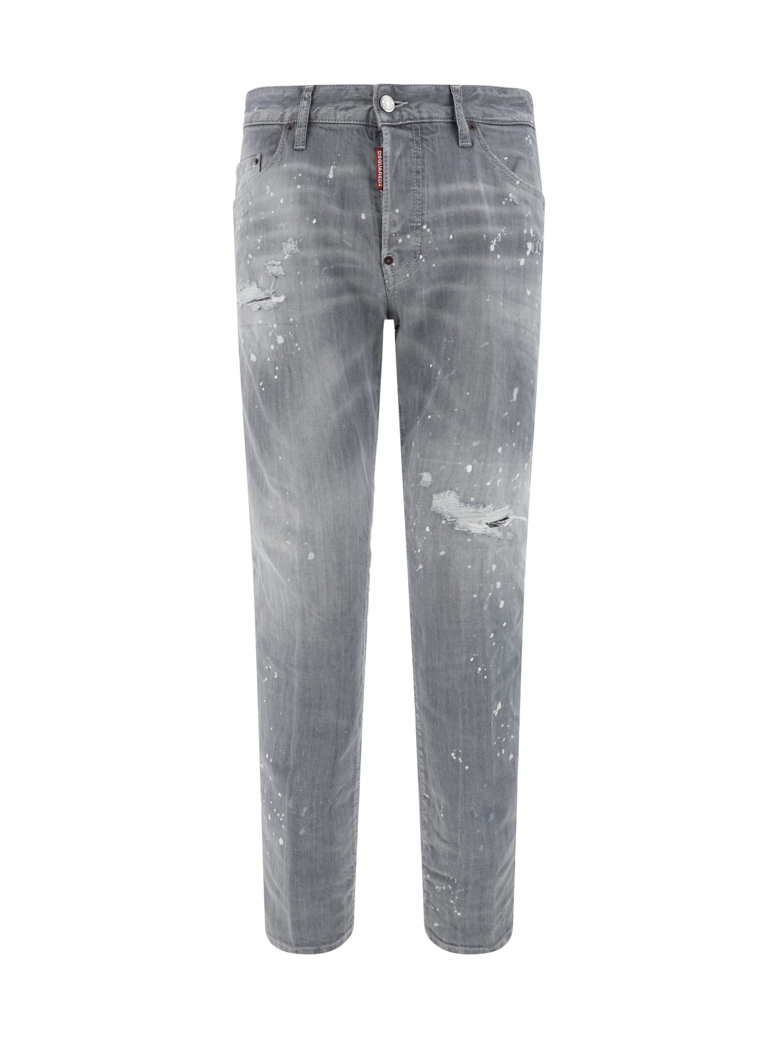 Shop Dsquared2 Skater Jeans In Grey