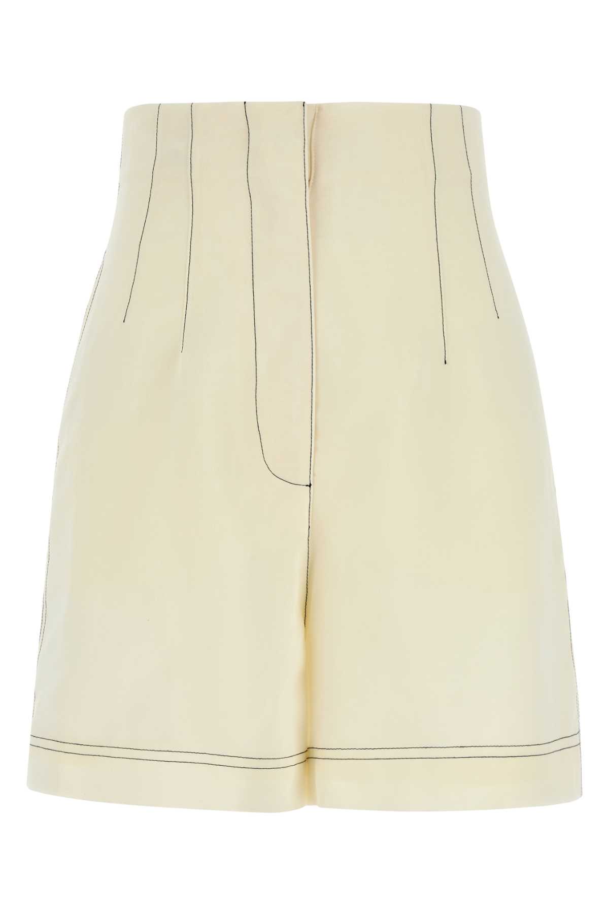 Shop Philosophy Di Lorenzo Serafini Ivory Polyester Blend Shorts In Fantasiabianco