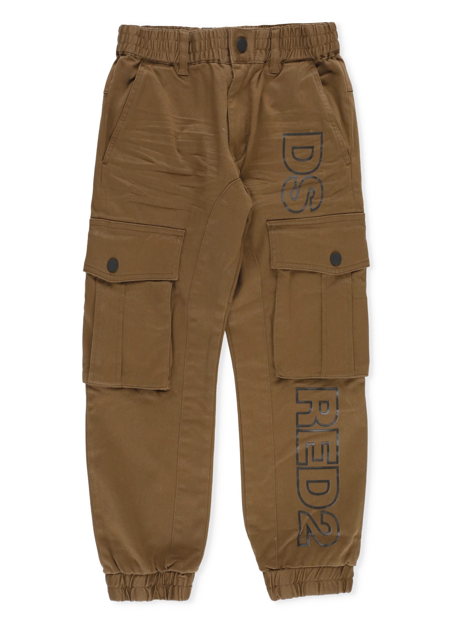 Shop Dsquared2 Logoed Cargo Trousers In Brown