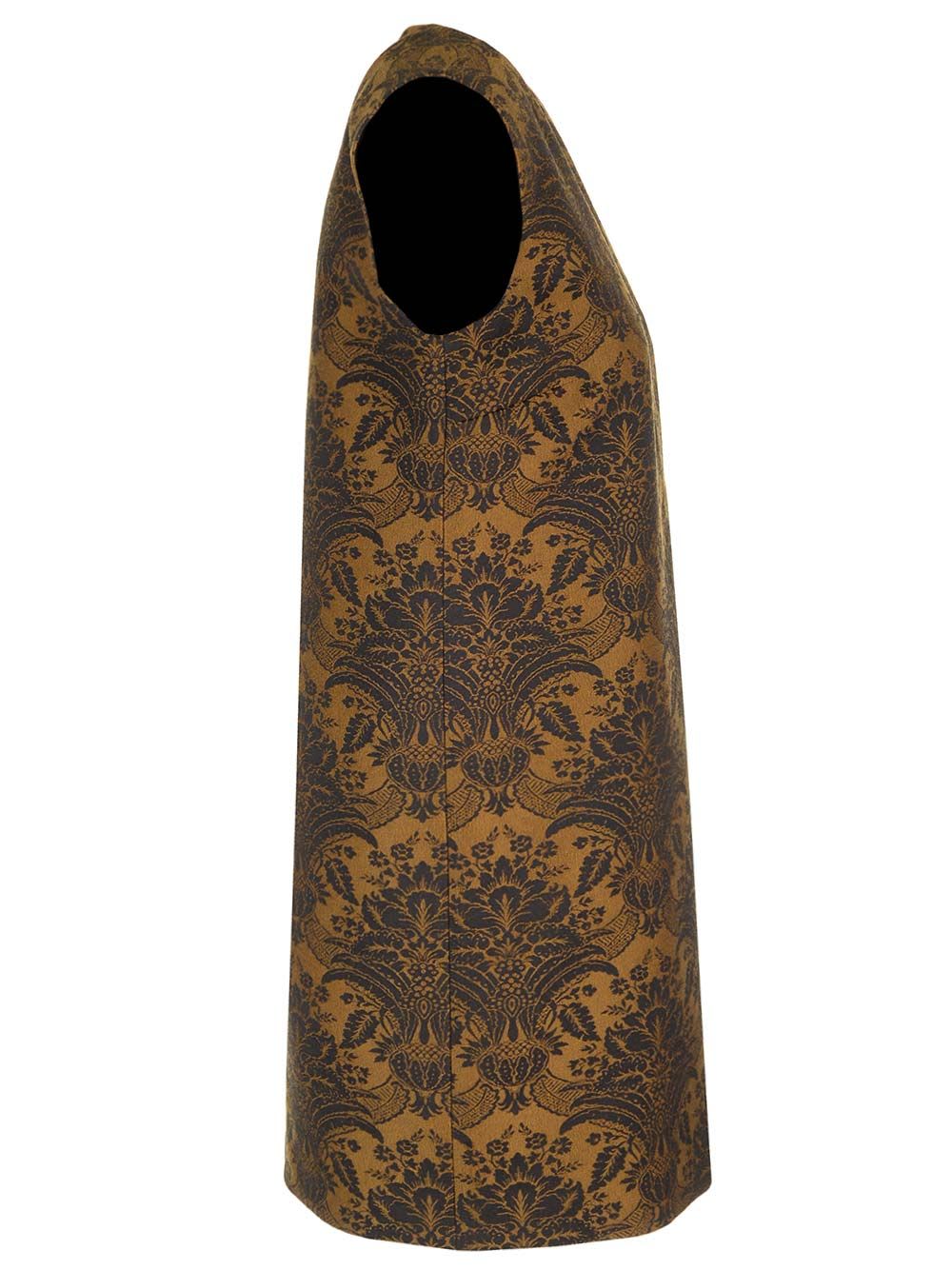 Max Mara A-line Sleeveless Dress Dresses Multicolor In Brown