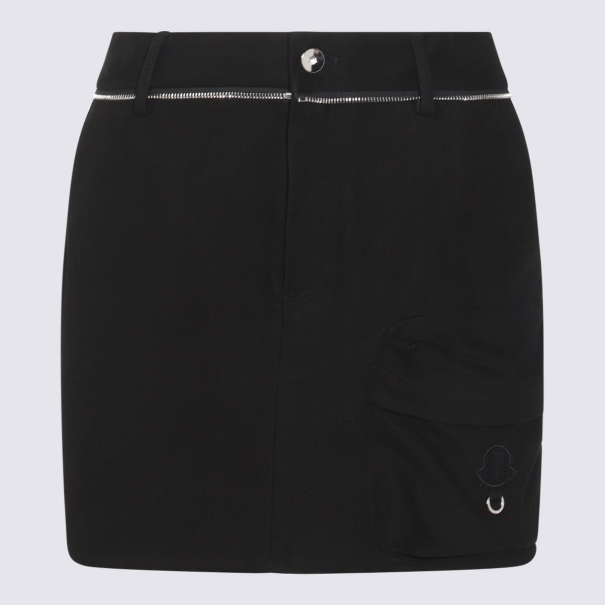 Moncler Black Cotton Mini Skirt