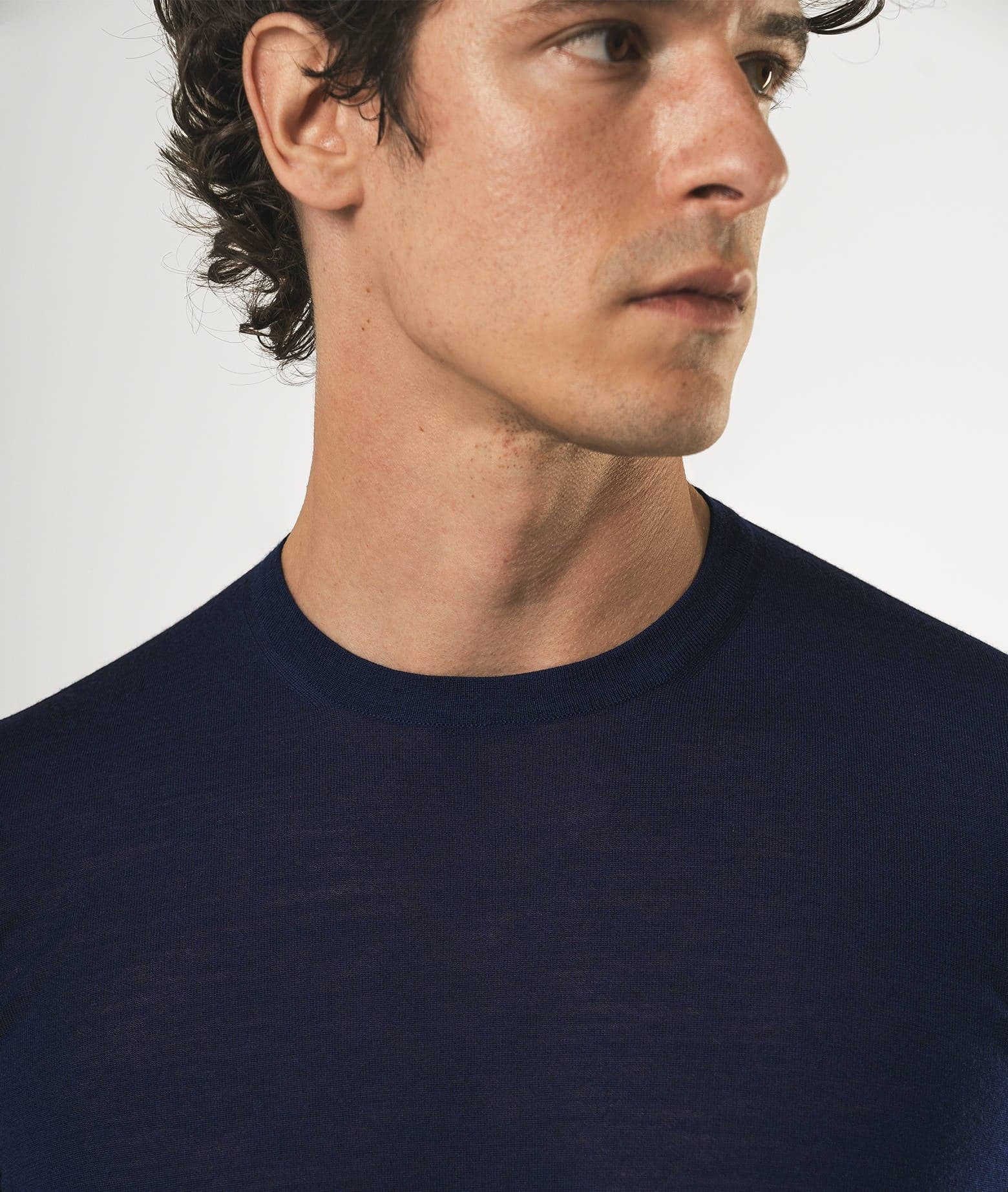 Shop Larusmiani Crewneck Roquebrune T-shirt In Darkblue