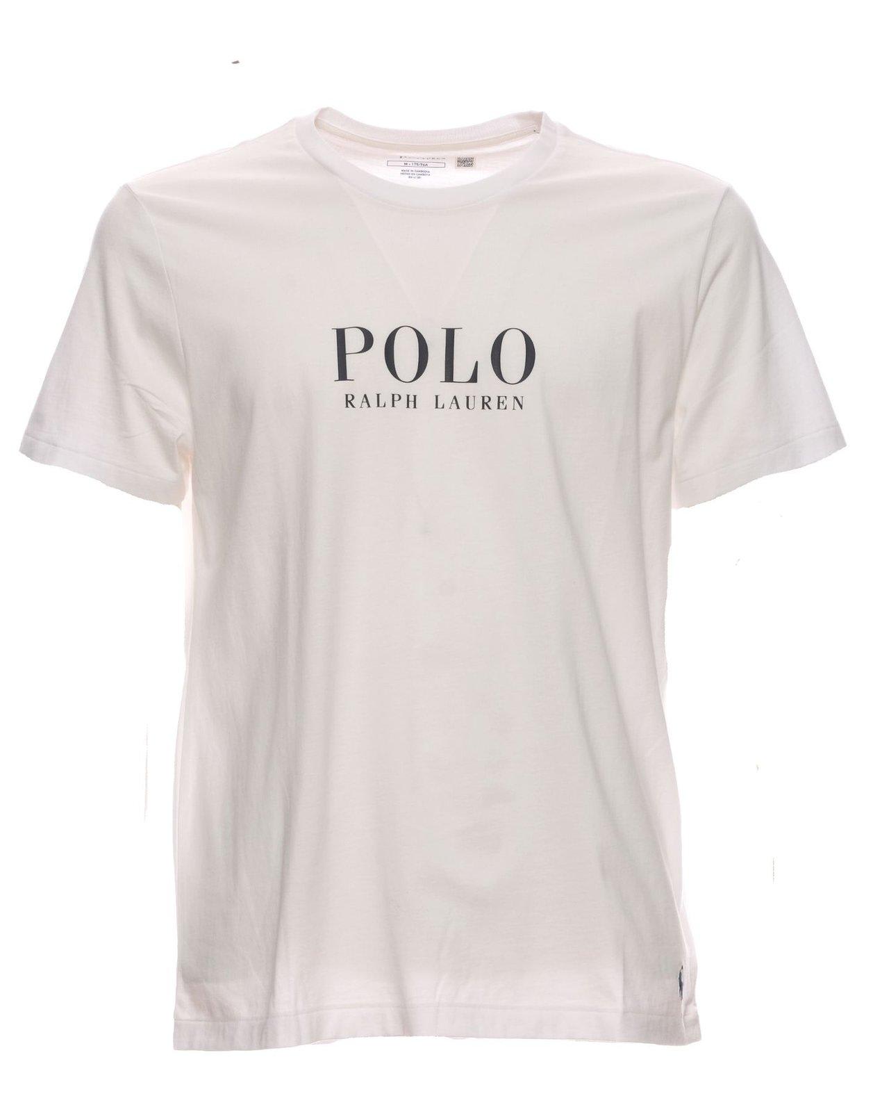 Polo Ralph Lauren Logo-printed Crewneck T-shirt In Neutral