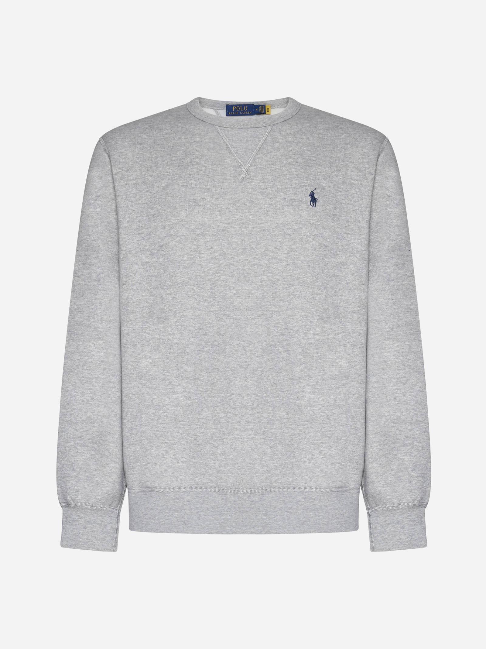 Polo Ralph Lauren Logo Cotton-blend Sweatshirt In Grey