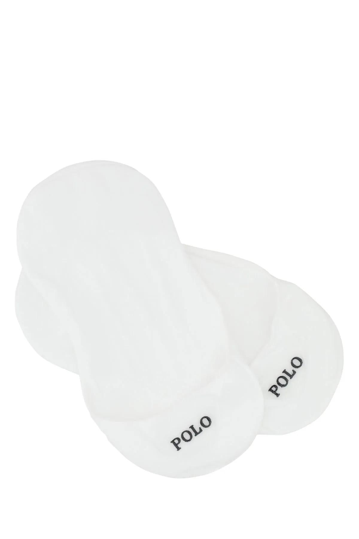 Shop Polo Ralph Lauren White Stretch Cotton Invisible Socks Set