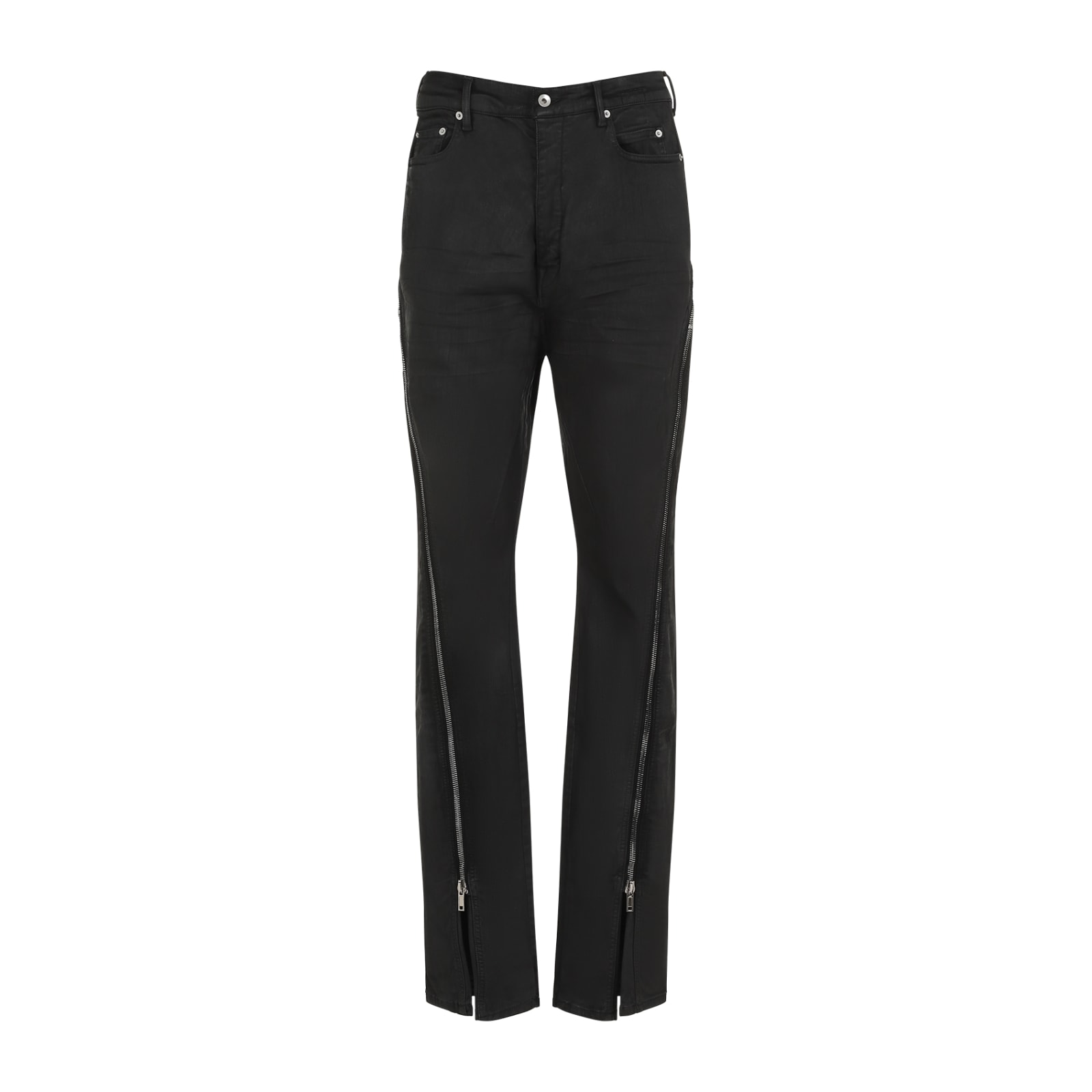 Shop Drkshdw Rick Owen  Bolan Banana Jeans In Black Wax