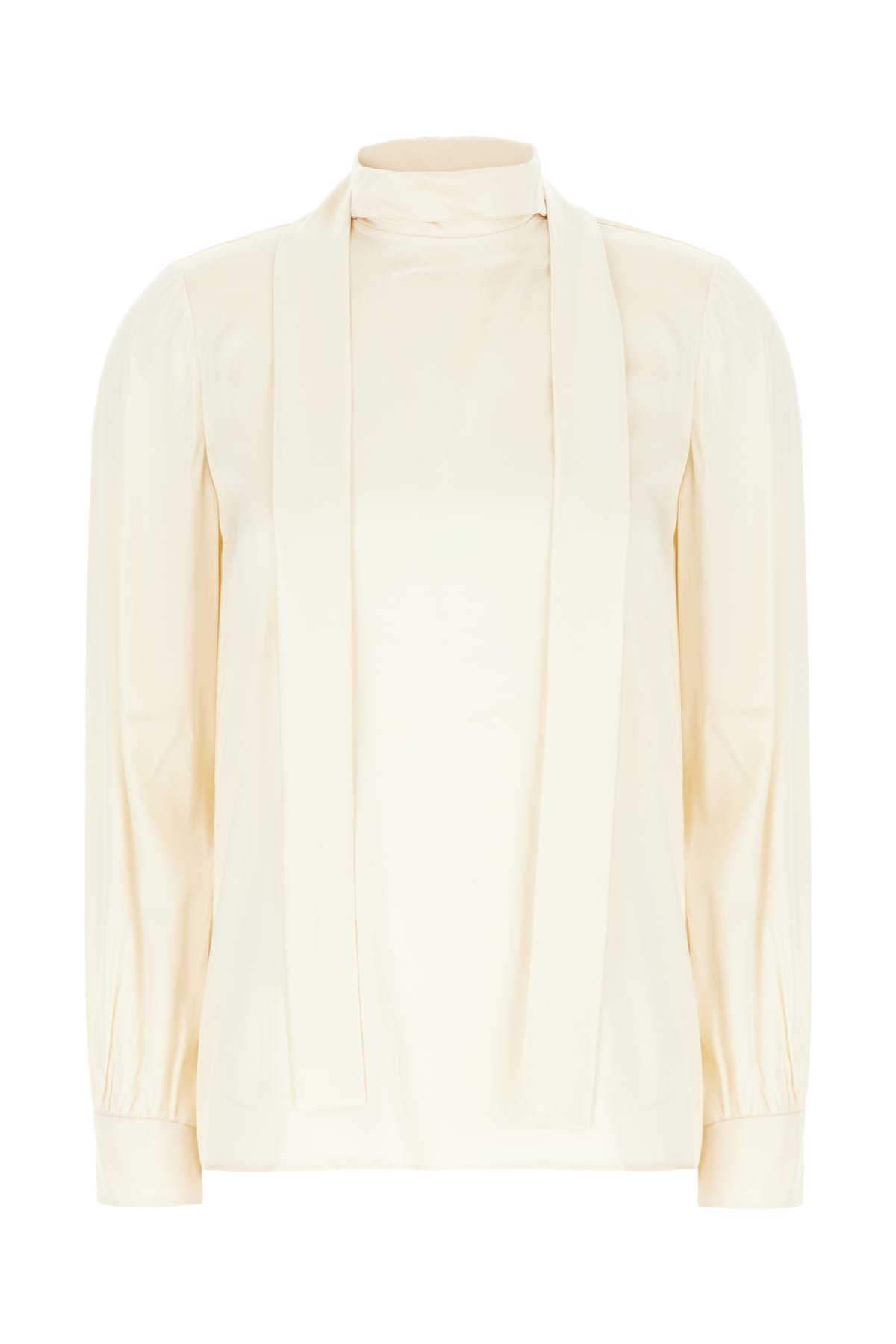 Cream Stretch Silk Blouse