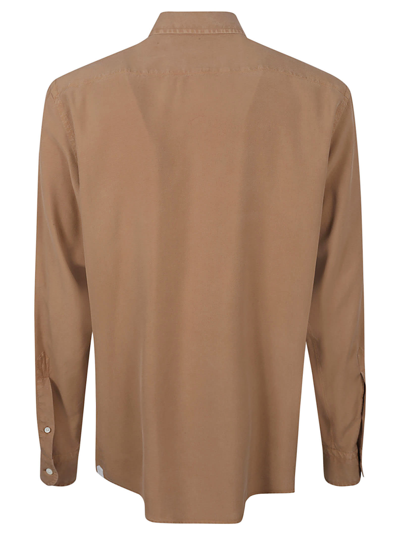Shop Zegna Garment Dyed Shirt In Brown