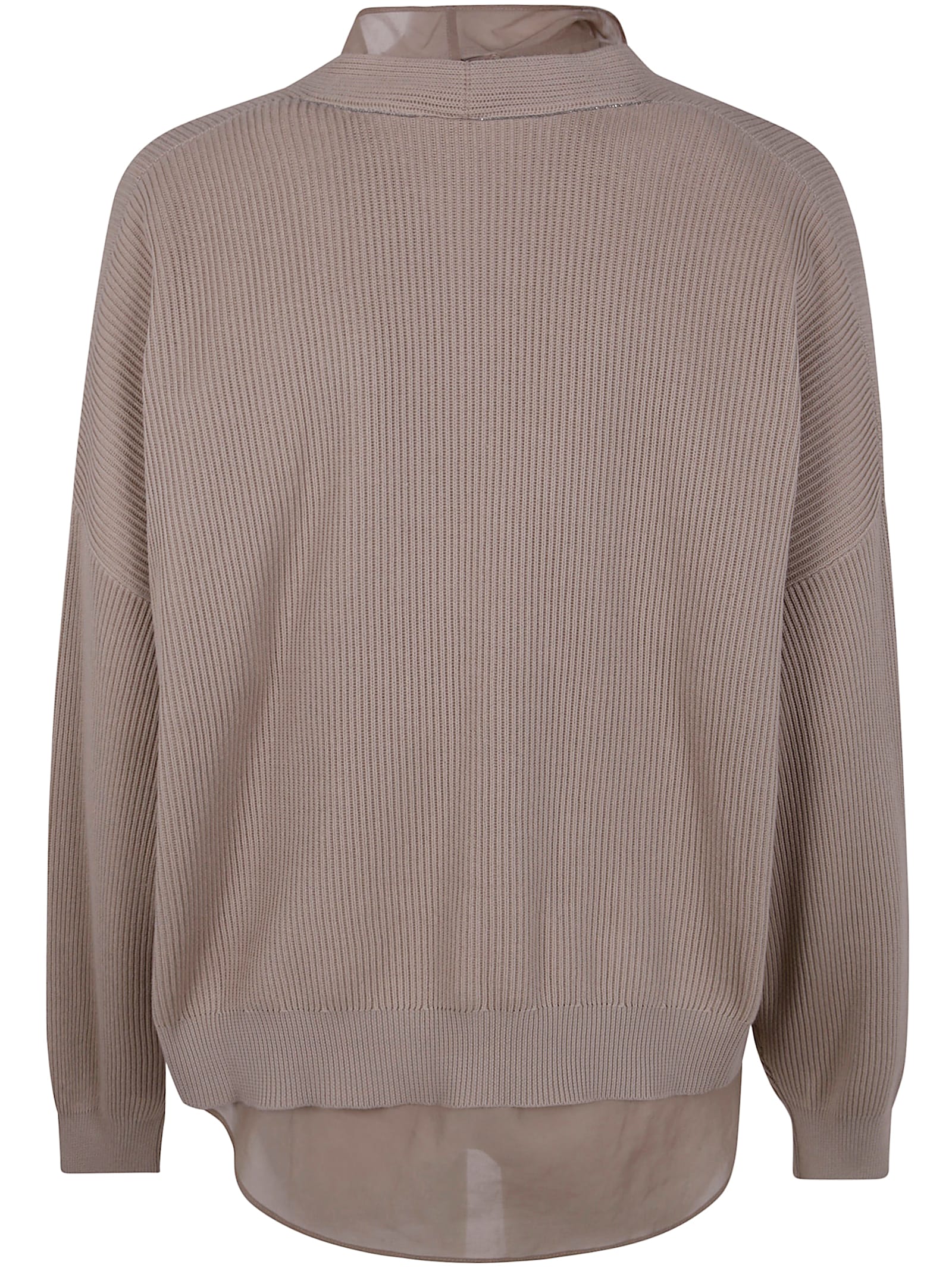 Brunello Cucinelli Classic Cardigan In Medium Brown