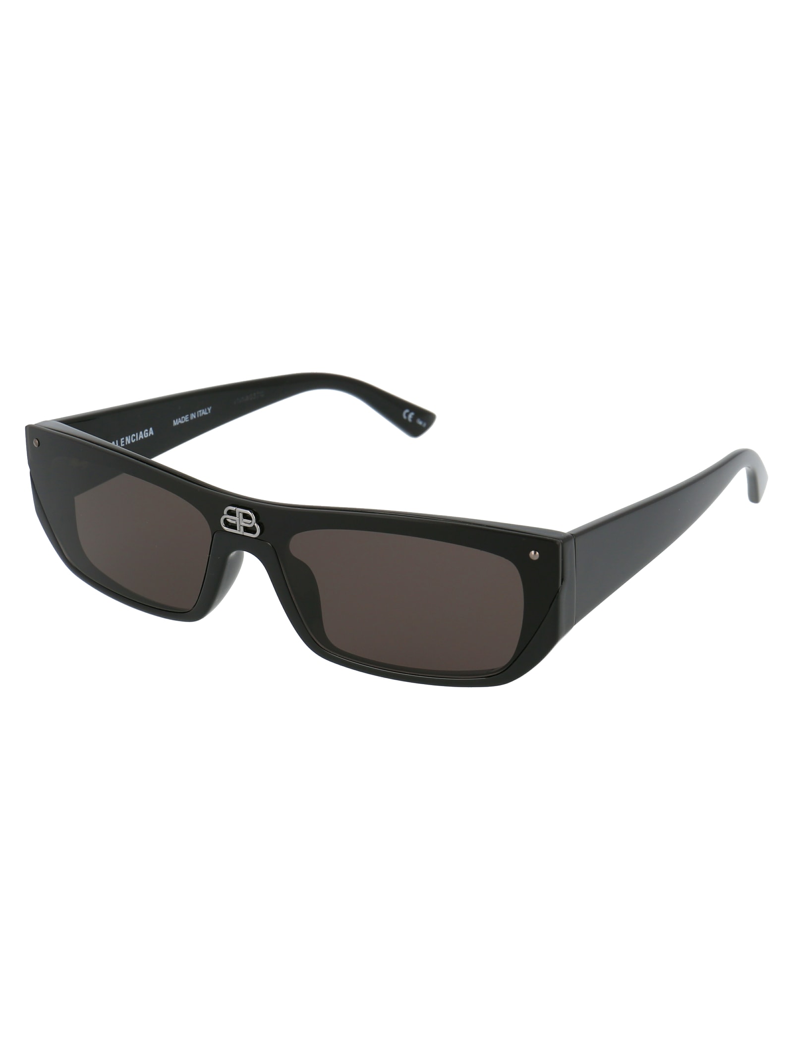 Shop Balenciaga Bb0080s Sunglasses In 001 Black Black Grey