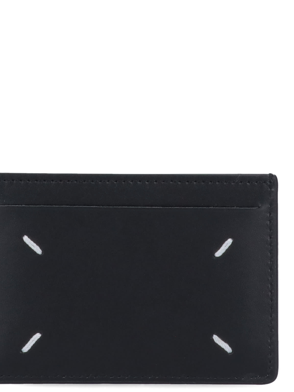 Maison Margiela Leather Card Holder In Black