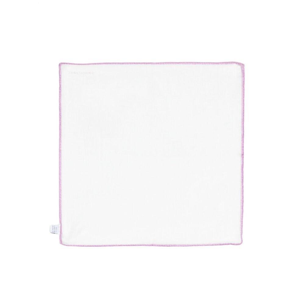 Tagliatore Bordered Square-shaped Scarf In White/purple