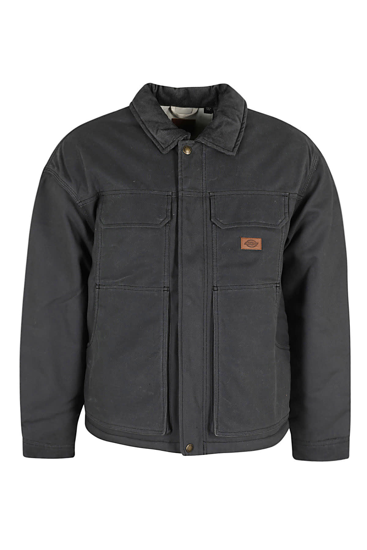 Dickies Lucas Waxed Pocket Front Jacket In Charcoal Grey