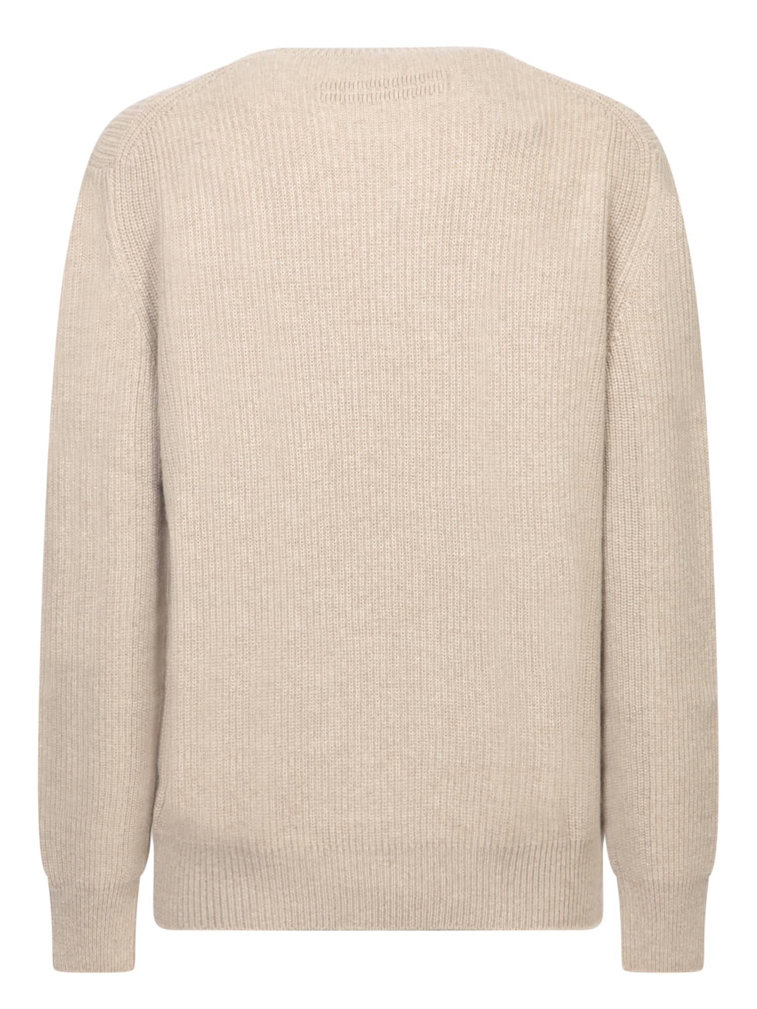 Shop Zegna Beige Cashmere Sweater