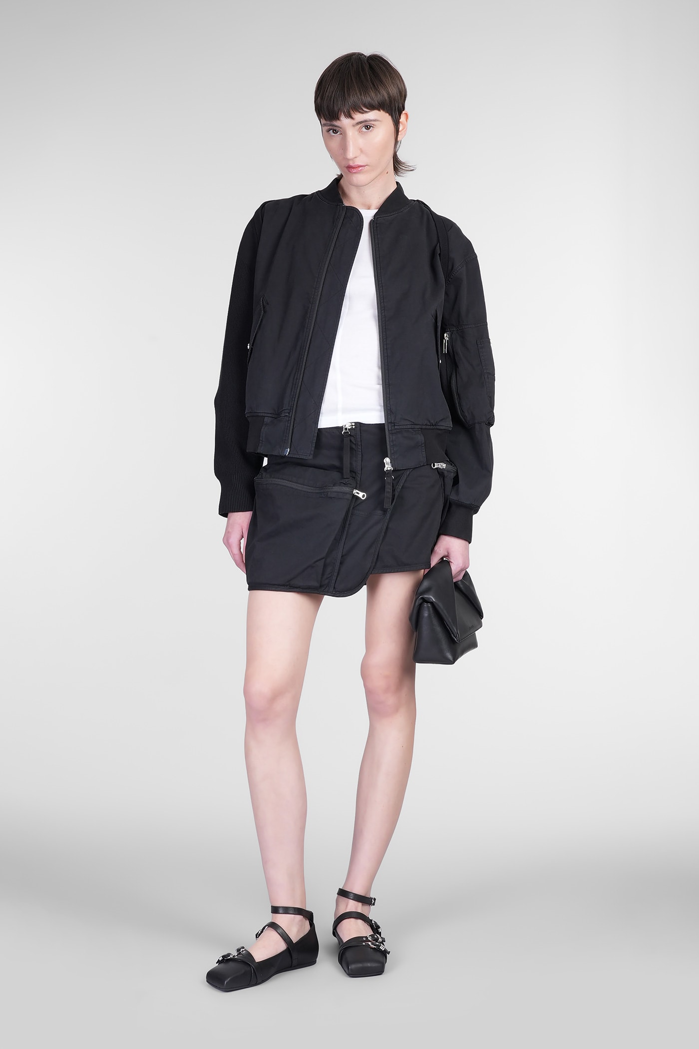Helmut Lang Bomber In Black Cotton