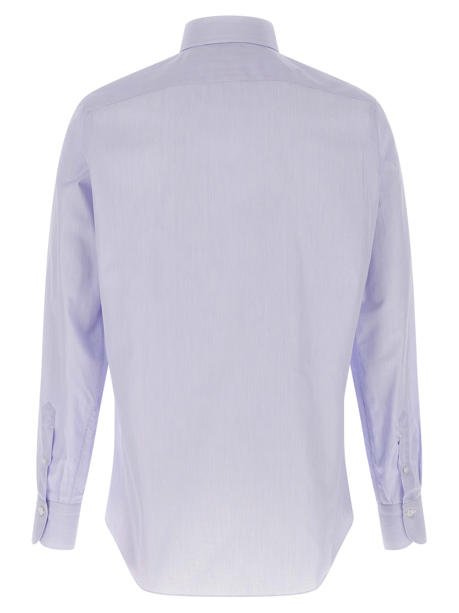 Finamore 1925 Luigi Shirt And Blouse Light Blue In Blue