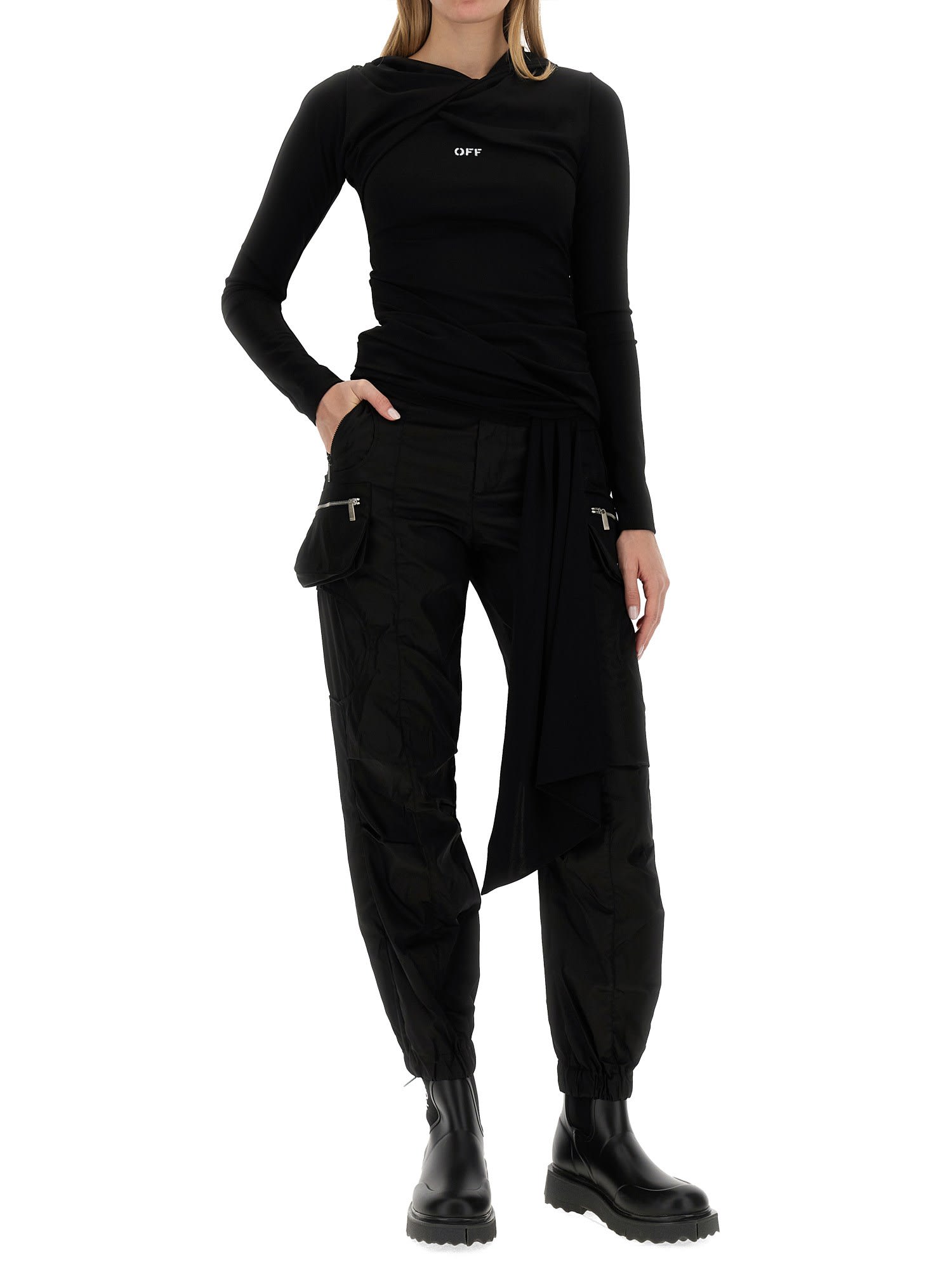 Off-white Topwear In Black Viscose In Black