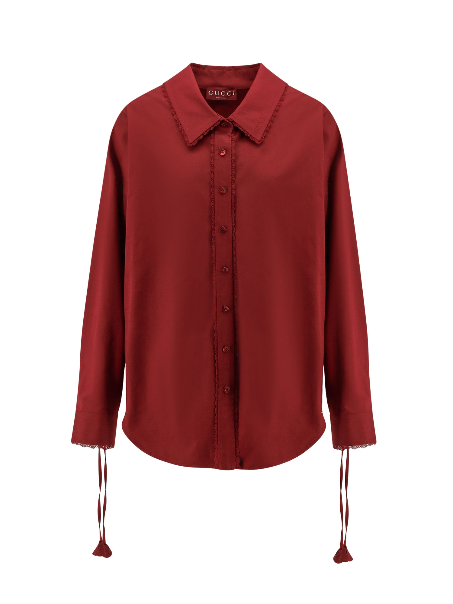 Gucci Cotton Popeline Shirt With Ties And Laces Profiles