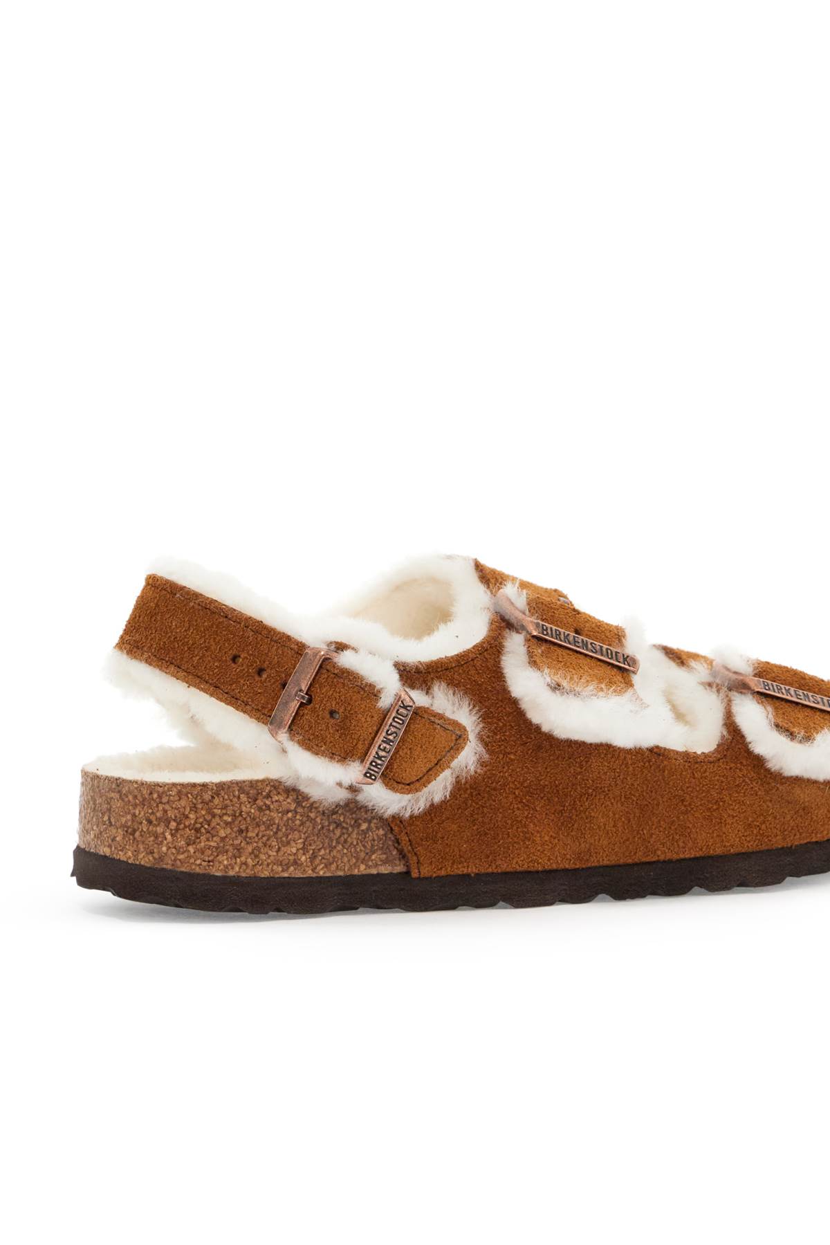 Birkenstock Milan Shearling In Mink (brown)