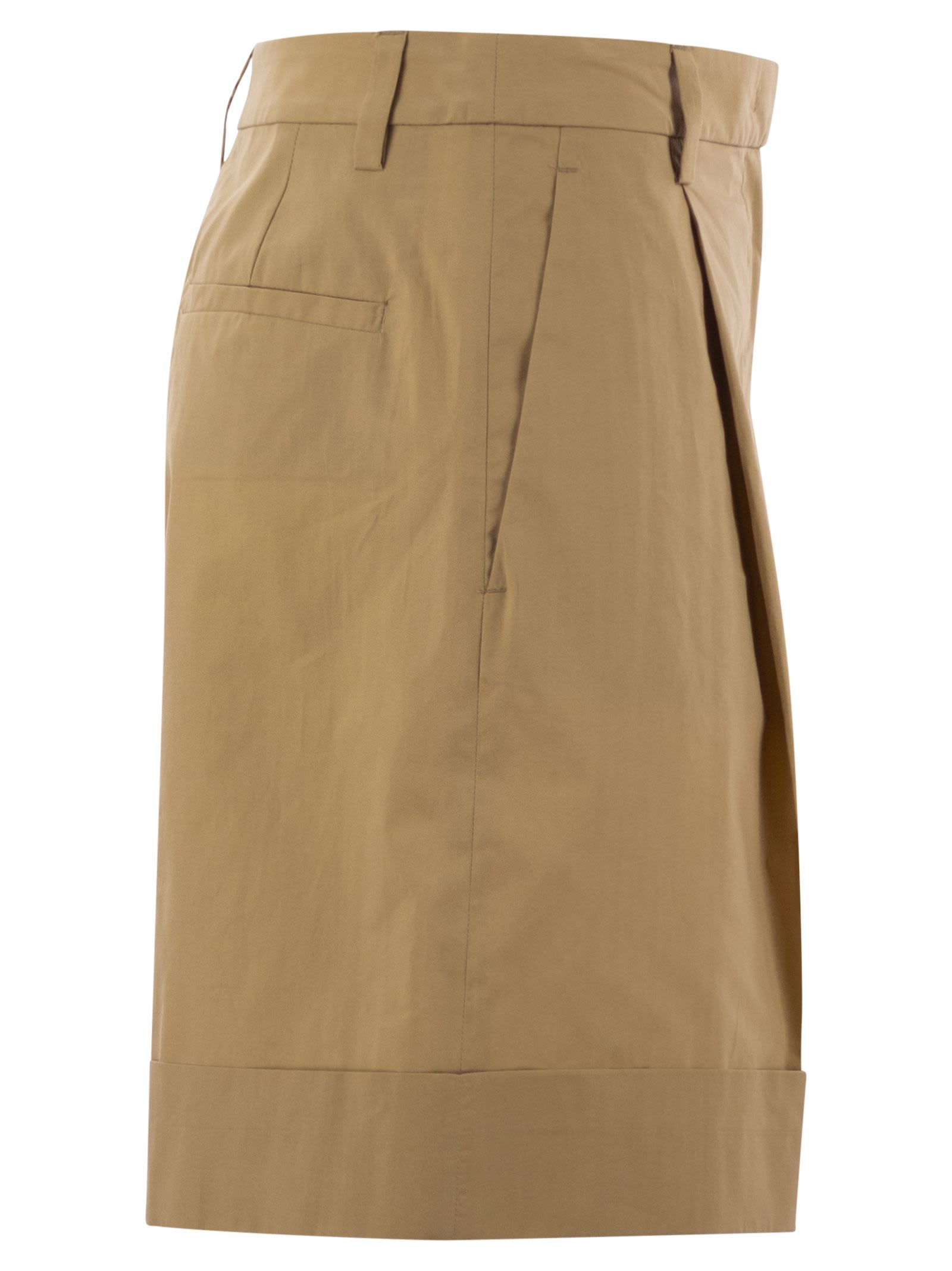 Mvp Wardrobe Cotton Shorts With Darts