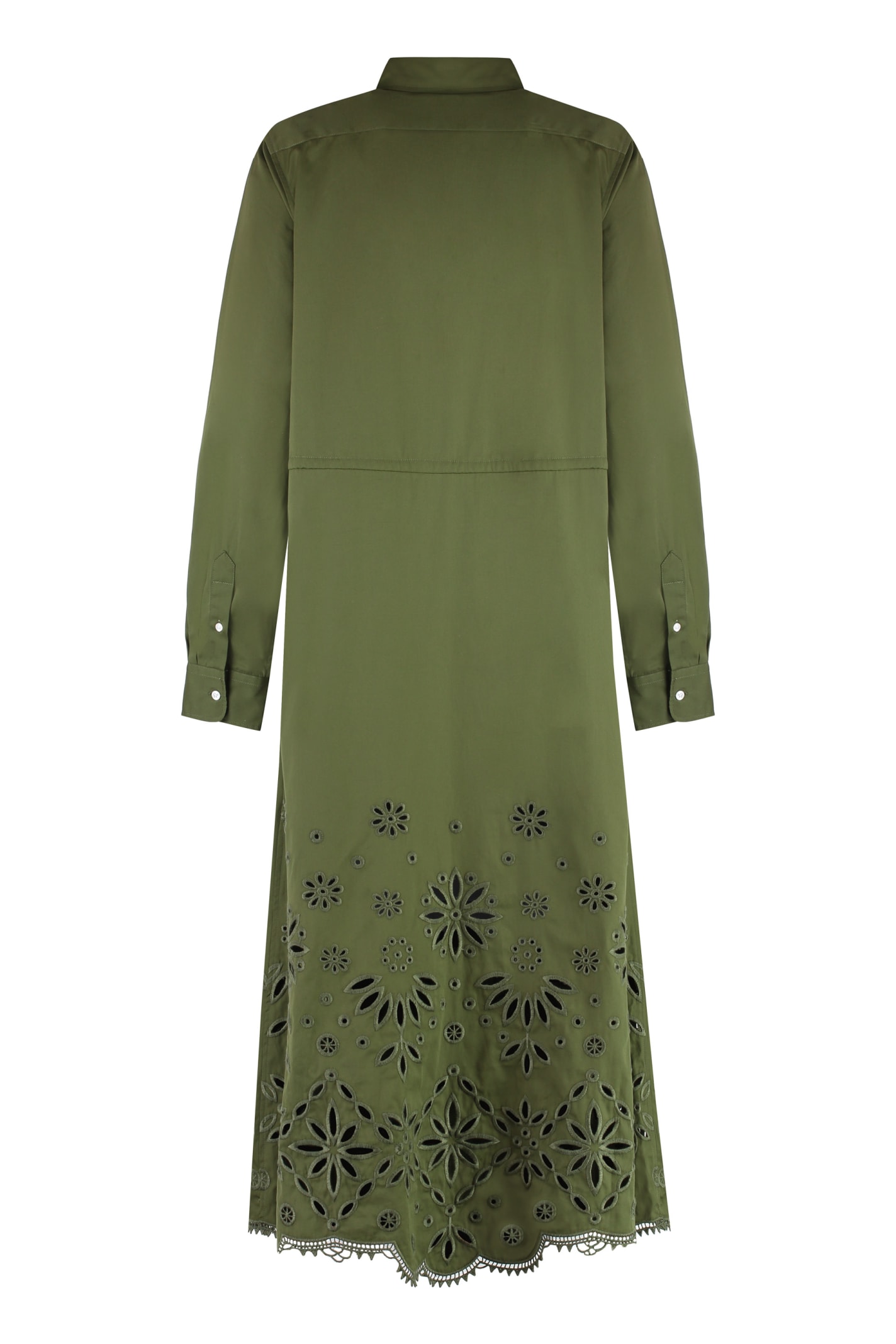 Shop Polo Ralph Lauren Jessica Cotton Shirtdress In Green