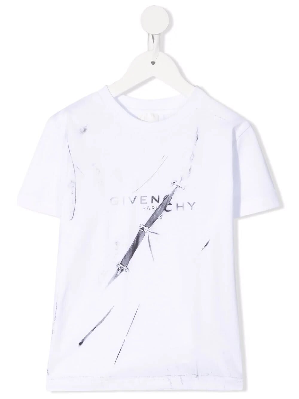 White Givenchy Kids T-shirt With Trompe-l Il Effect