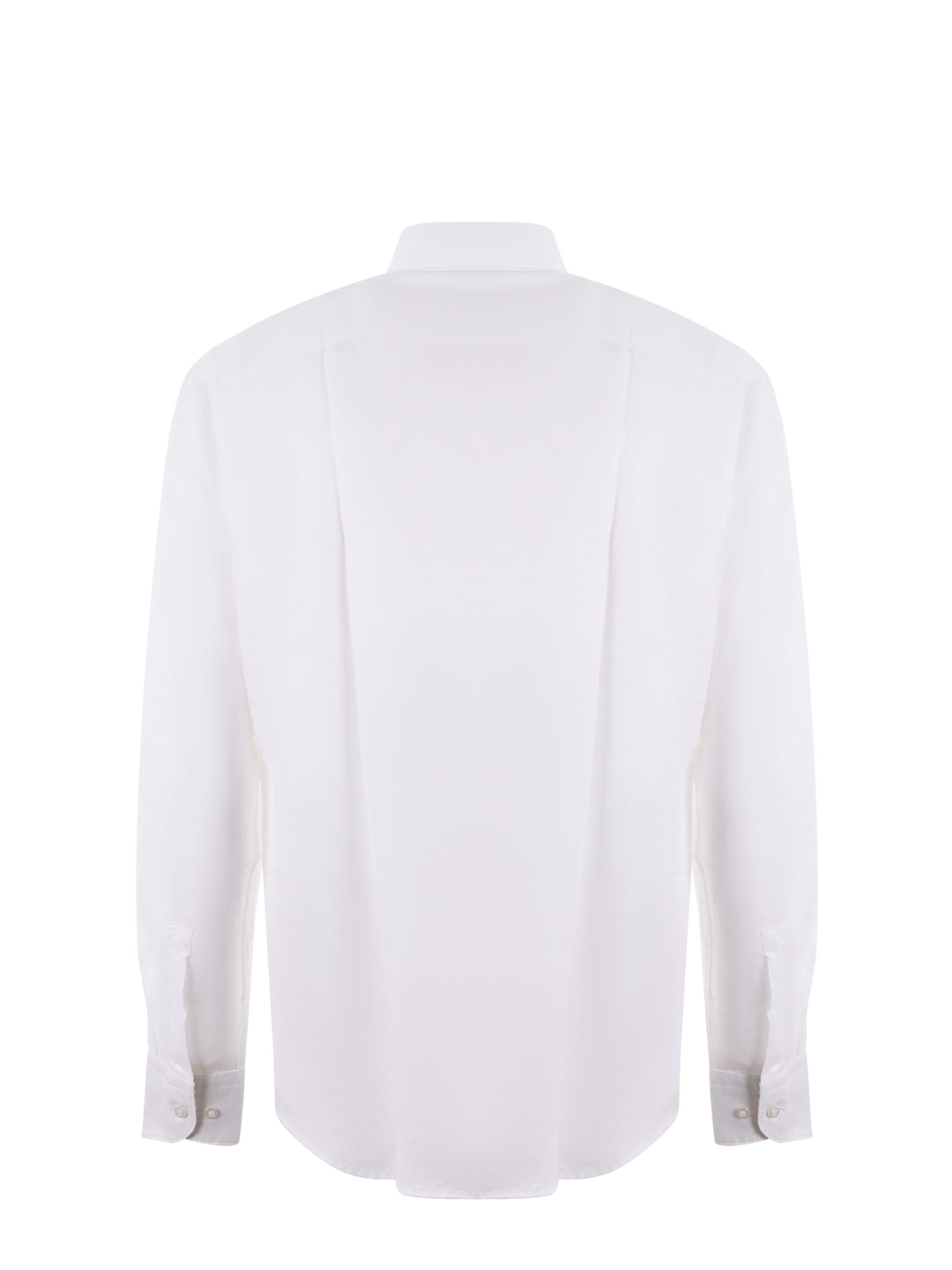 Shop Hugo Boss Boss Shirt In Linen Blend In Bianco