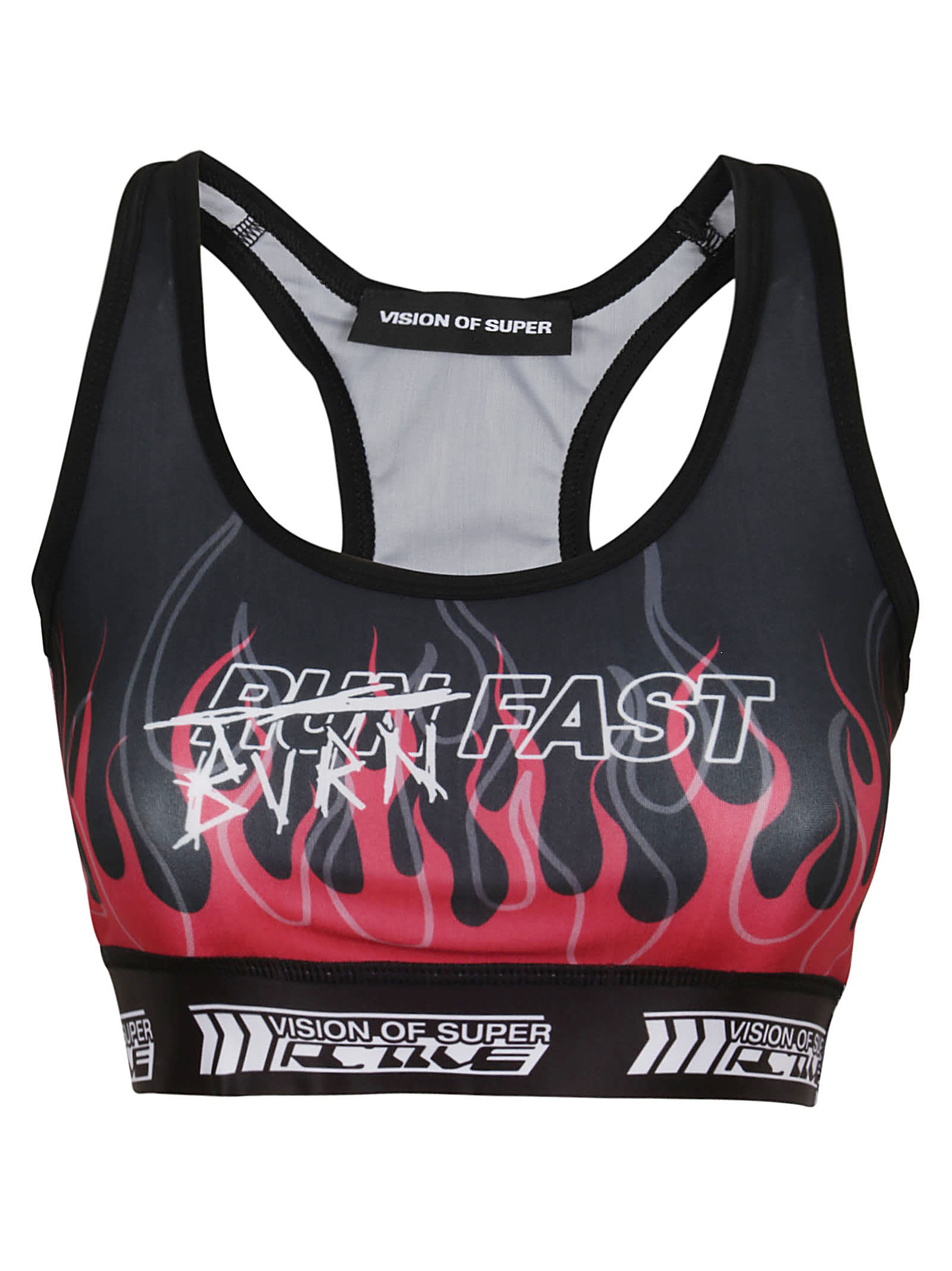 Vision of Super Black Active Top With Double Flames