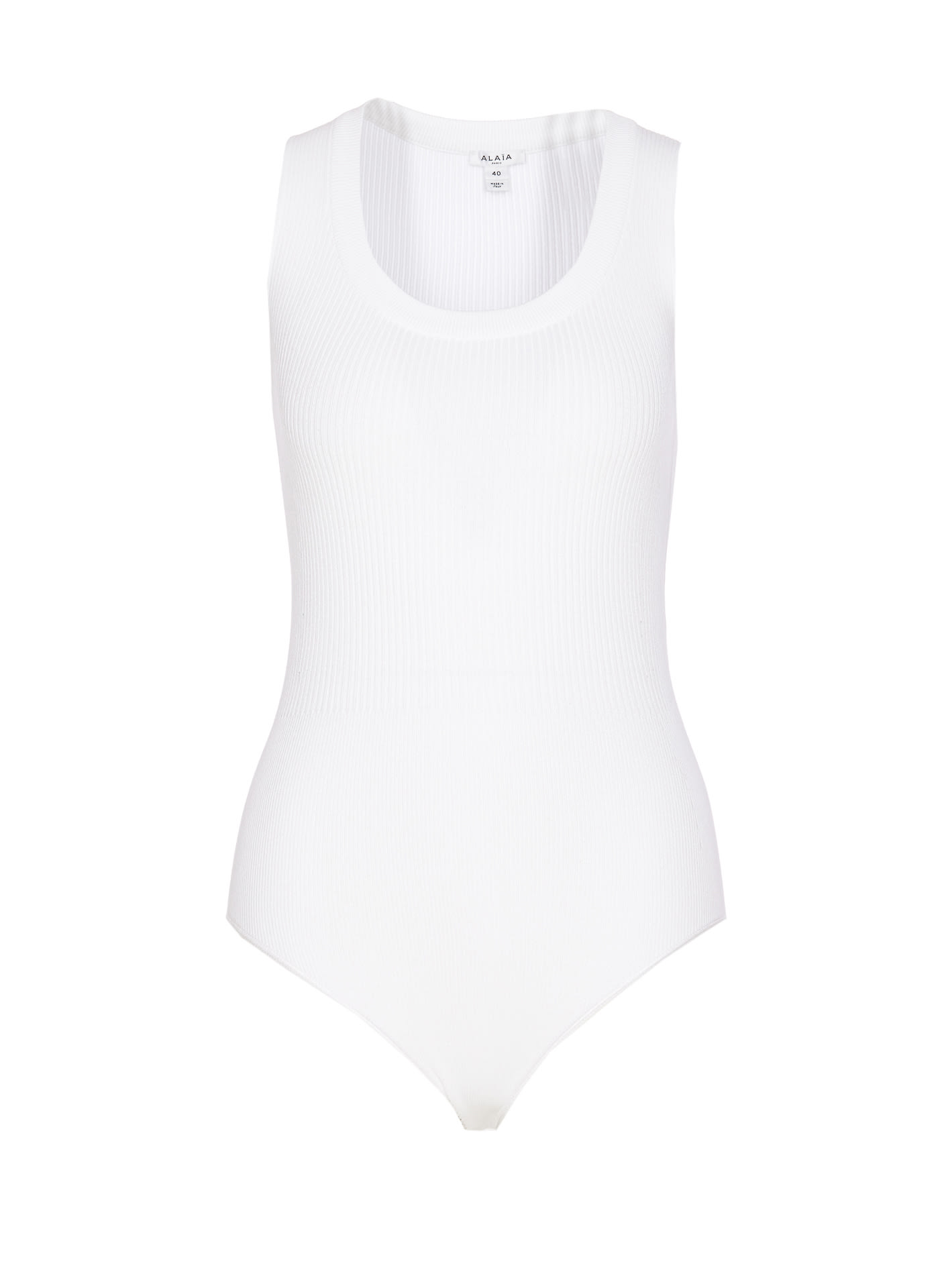 Alaïa Sleeveless One-piece Vest In White