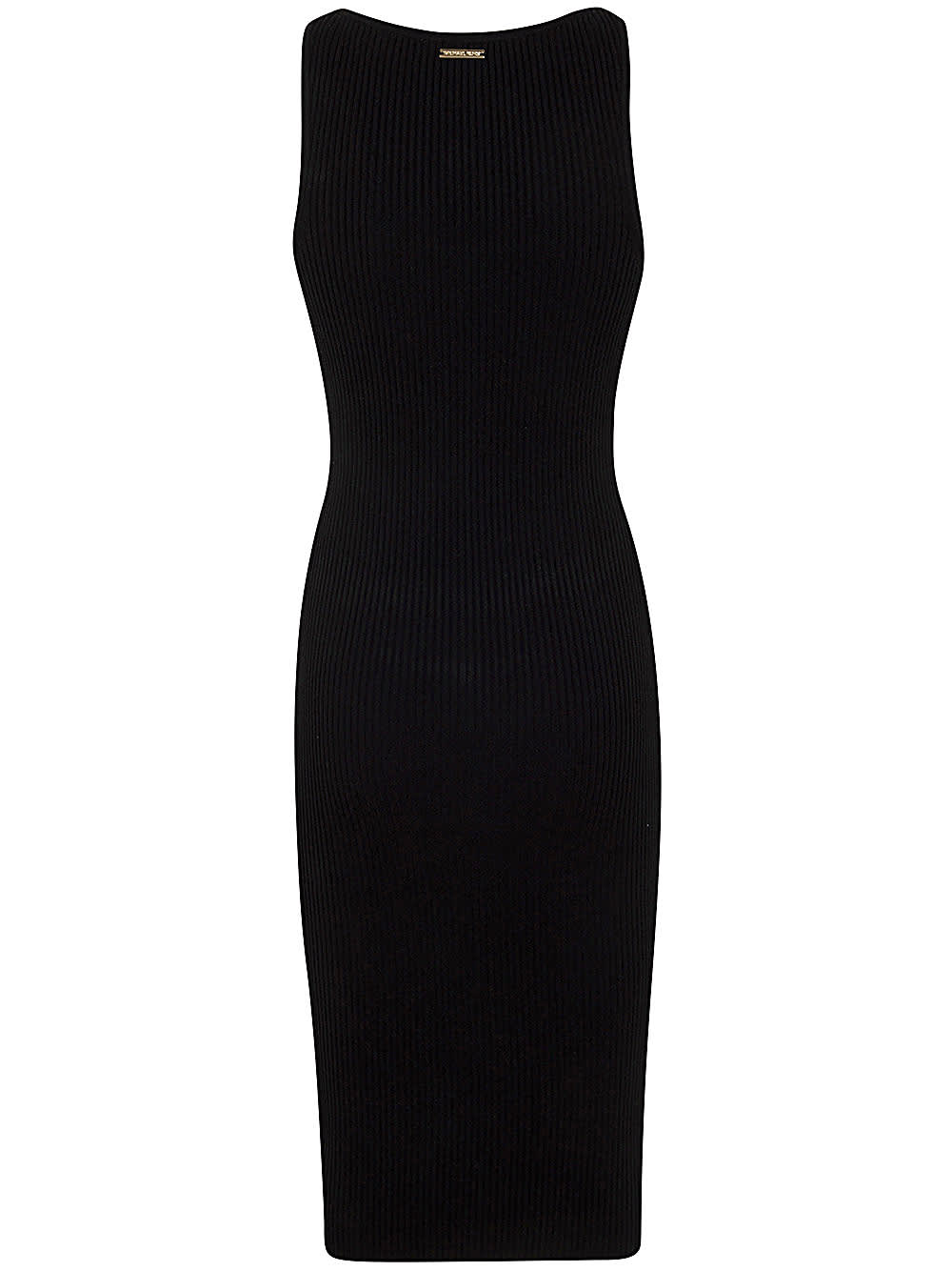 Shop Michael Michael Kors Empire Hw Midi Tank Dress In Black