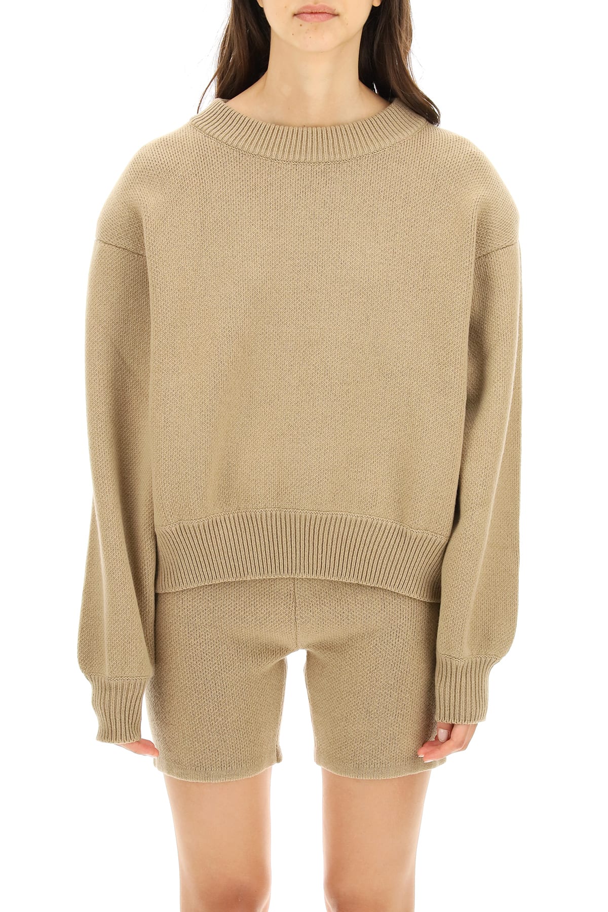Magda Butrym Crewneck Sweater With Padded Shoulders