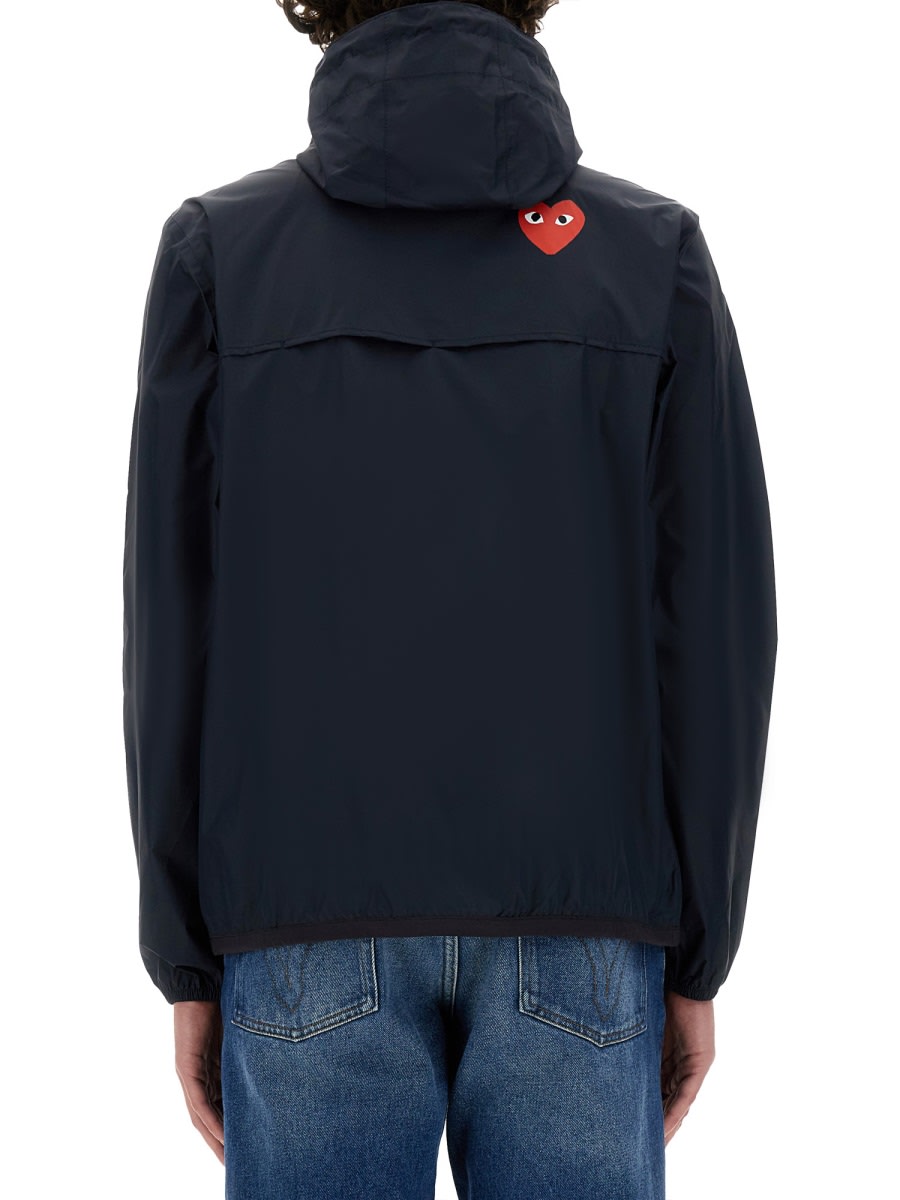 Comme Des Garçons Play Comme Des Garcons Play X Kway Jacket In Blue