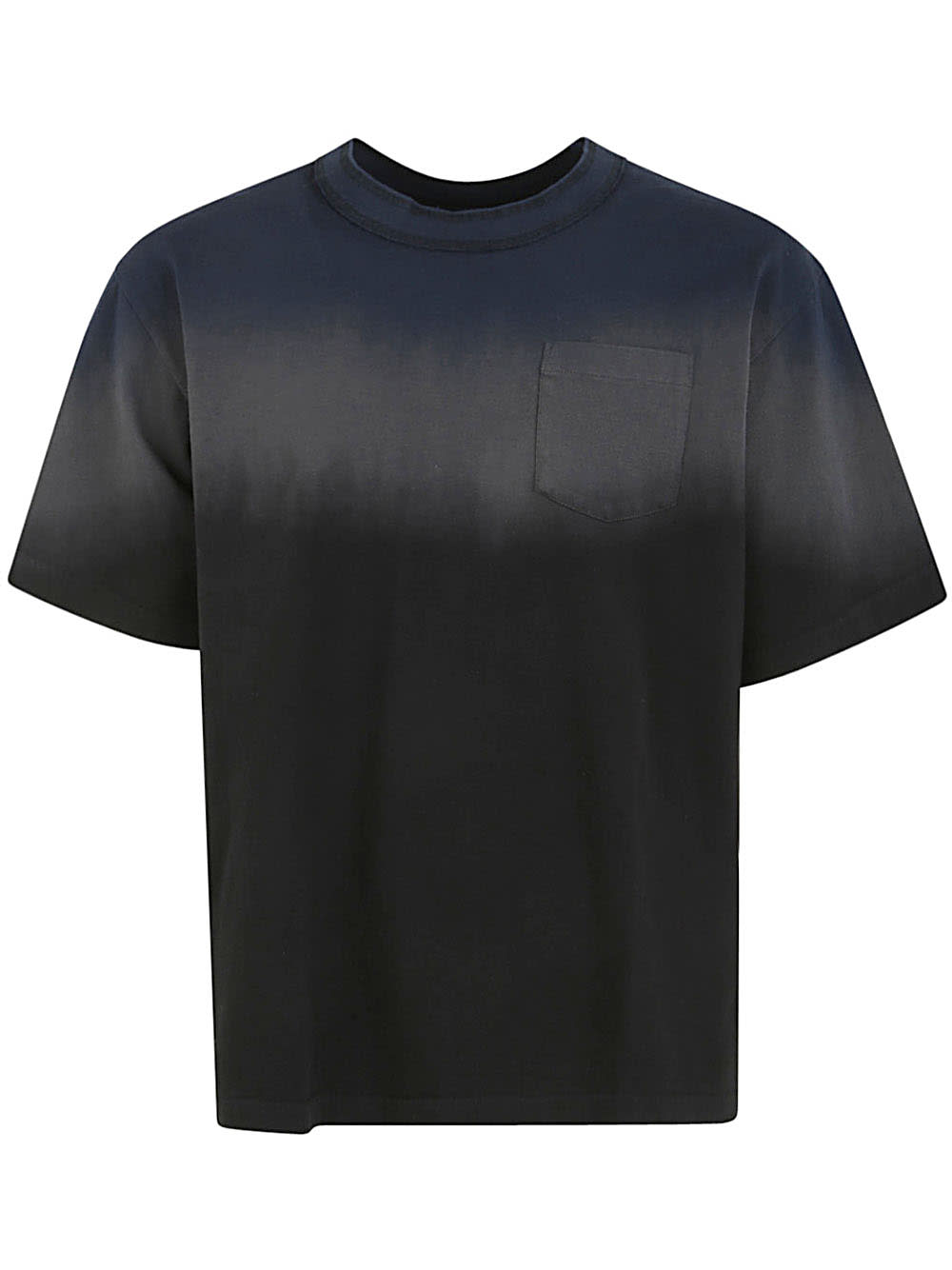 Shop Sacai Dip Dye T-shirt In Navy C Gray