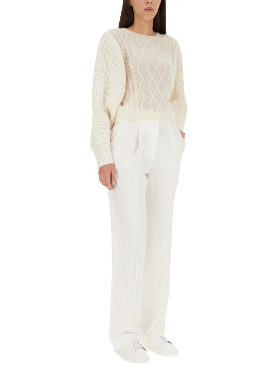 Shop Fabiana Filippi Wool Jersey. In White