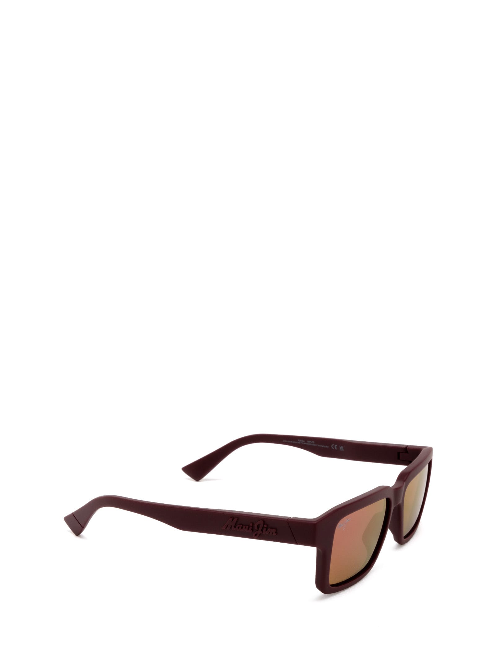 Shop Maui Jim Mj635 Matte Burgundy Sunglasses
