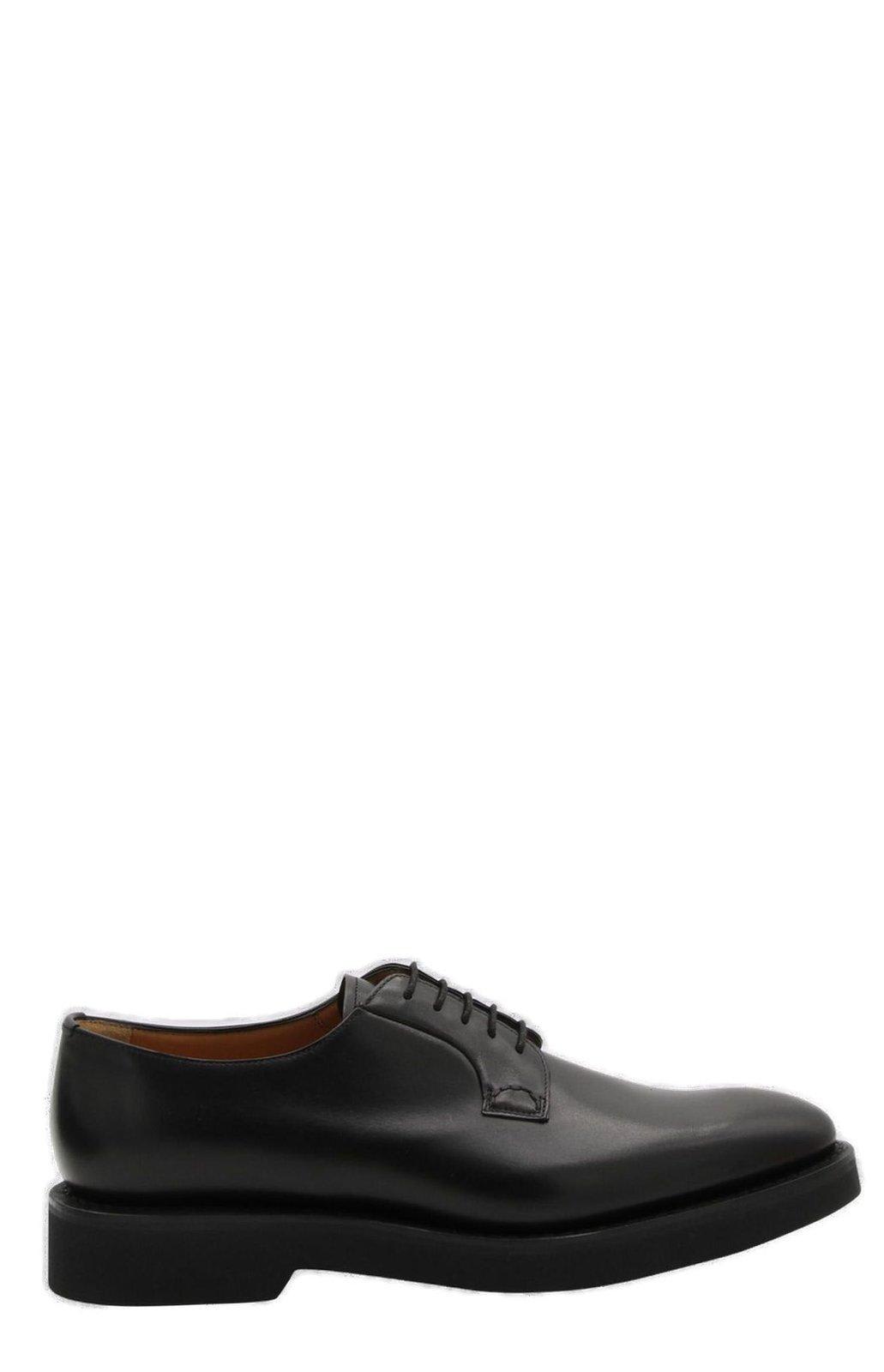 CHURCH'S ALMOND TOE LACE-UP DERBY SHOES