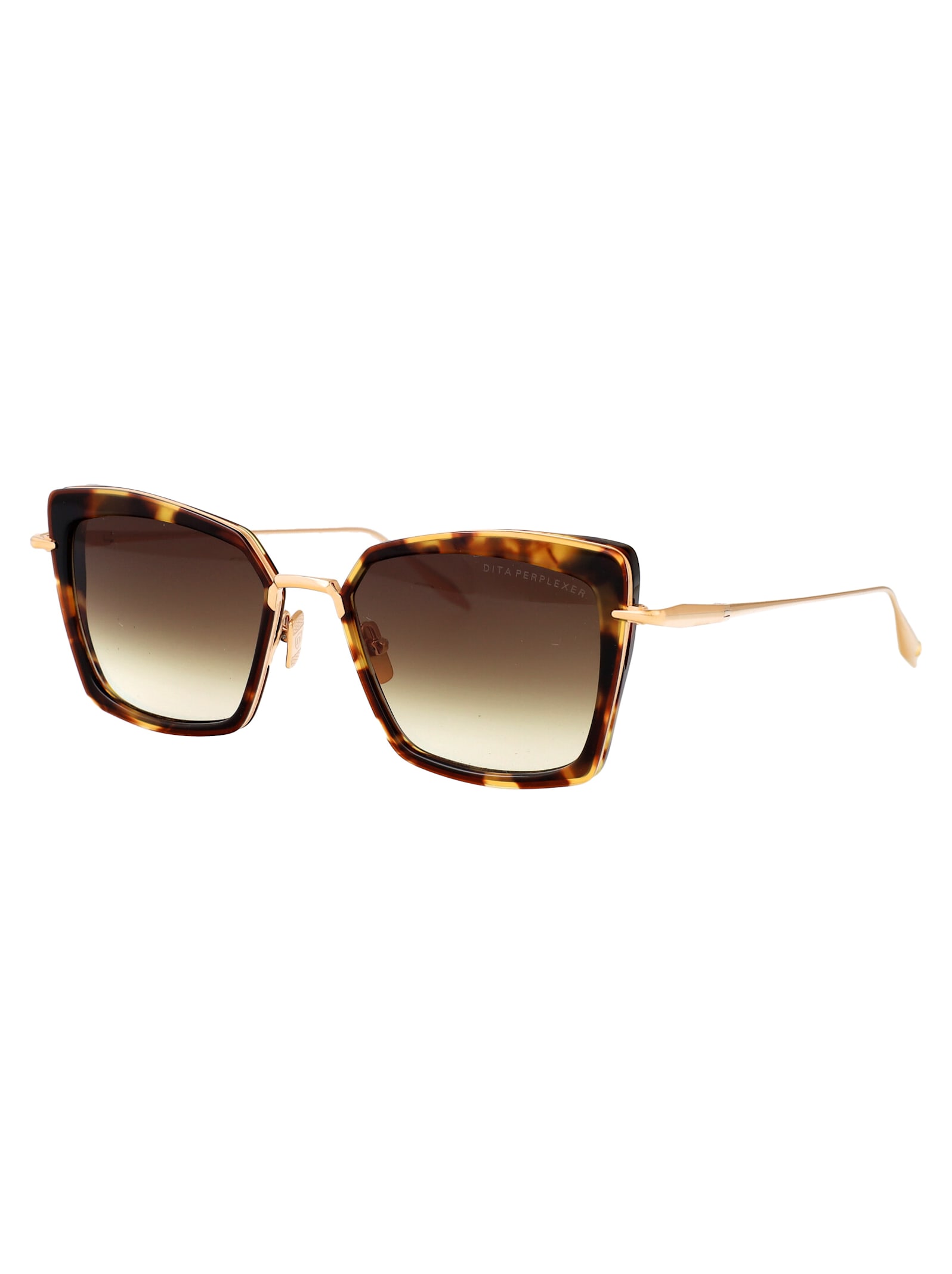 Dita Womens Brown Dts405 Perplexa Butterfly-frame Acetate Sunglasses In Tortoise Haze - White Gold W/ Dark Brown To Clear Gradient