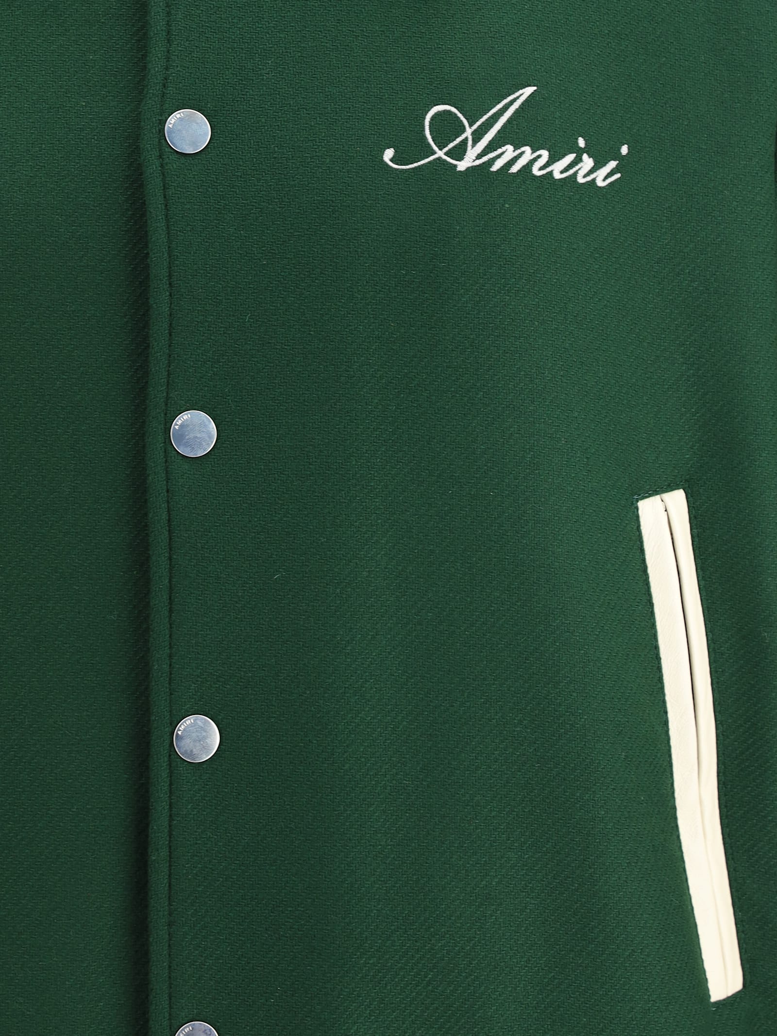 Amiri Bone-patches Felted Jacket In Green