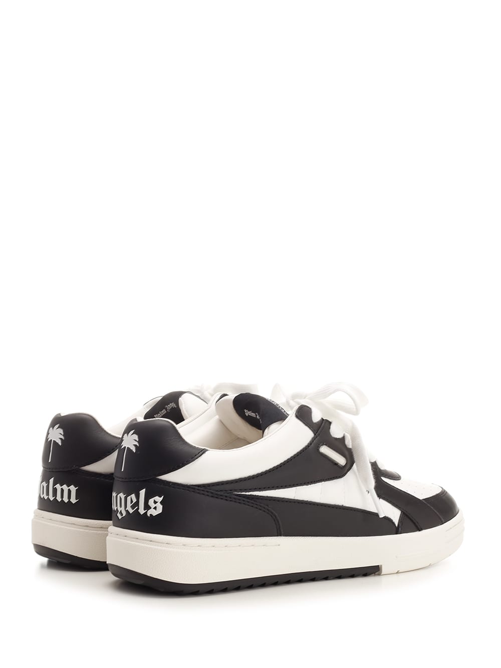 Shop Palm Angels Palm University Sneakers In White Black