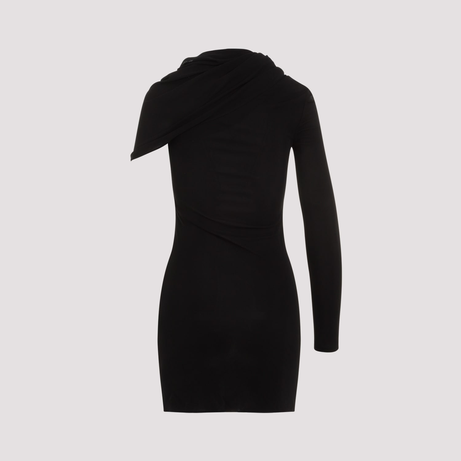 Shop Saint Laurent Viscose Mini Dress In Noir