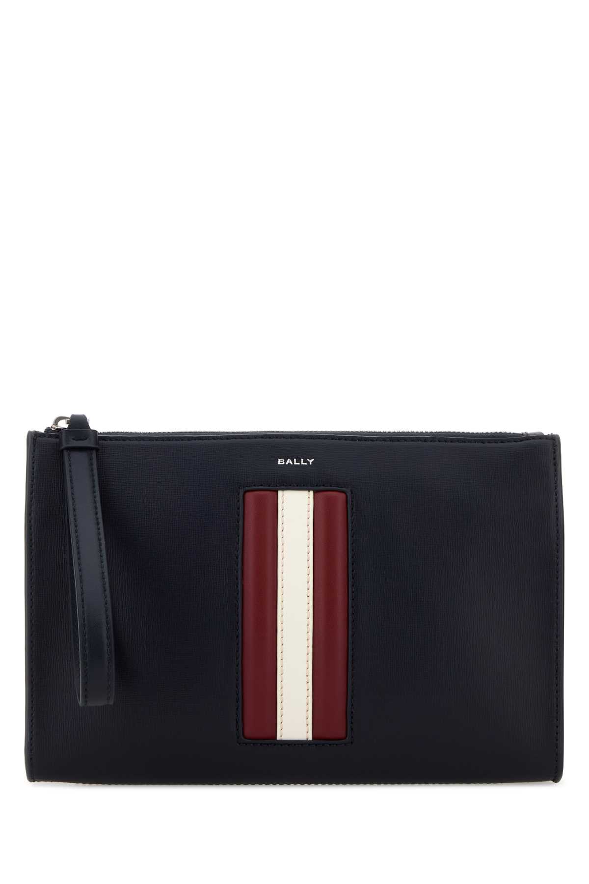 Bally Navy Blue Leather Clutch