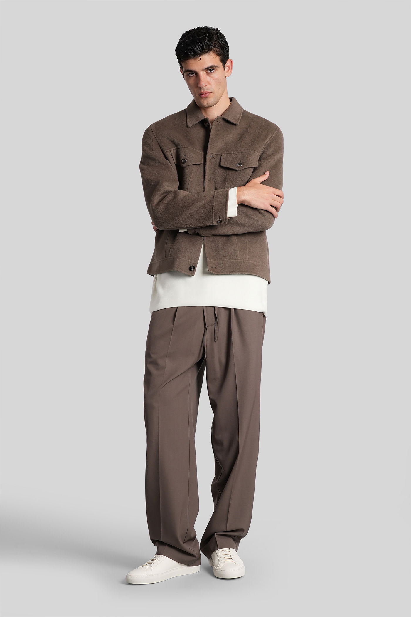 Attachment Pants In Grey Wool In Gray